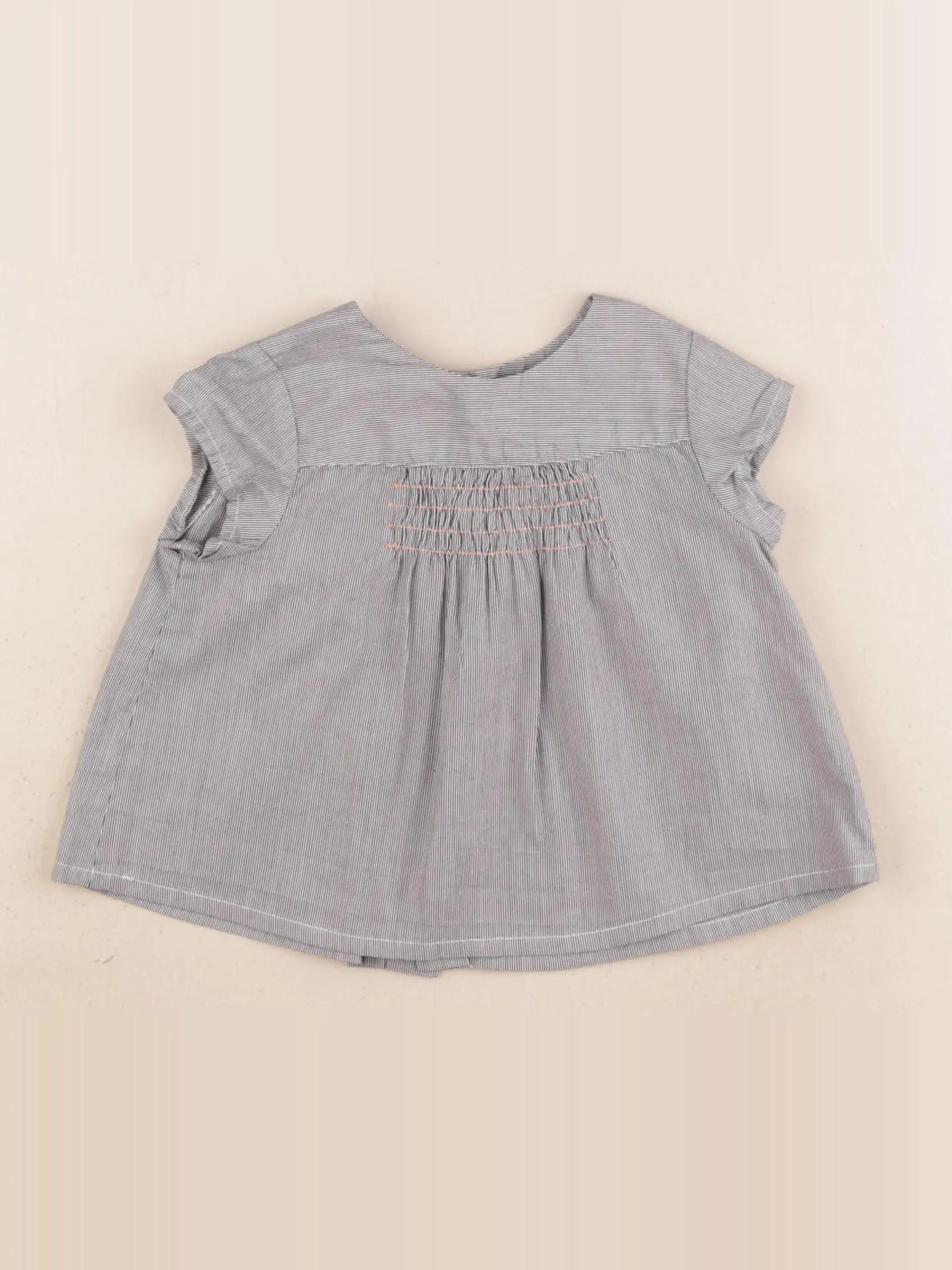 Bonton - blouse gris - 12 mois