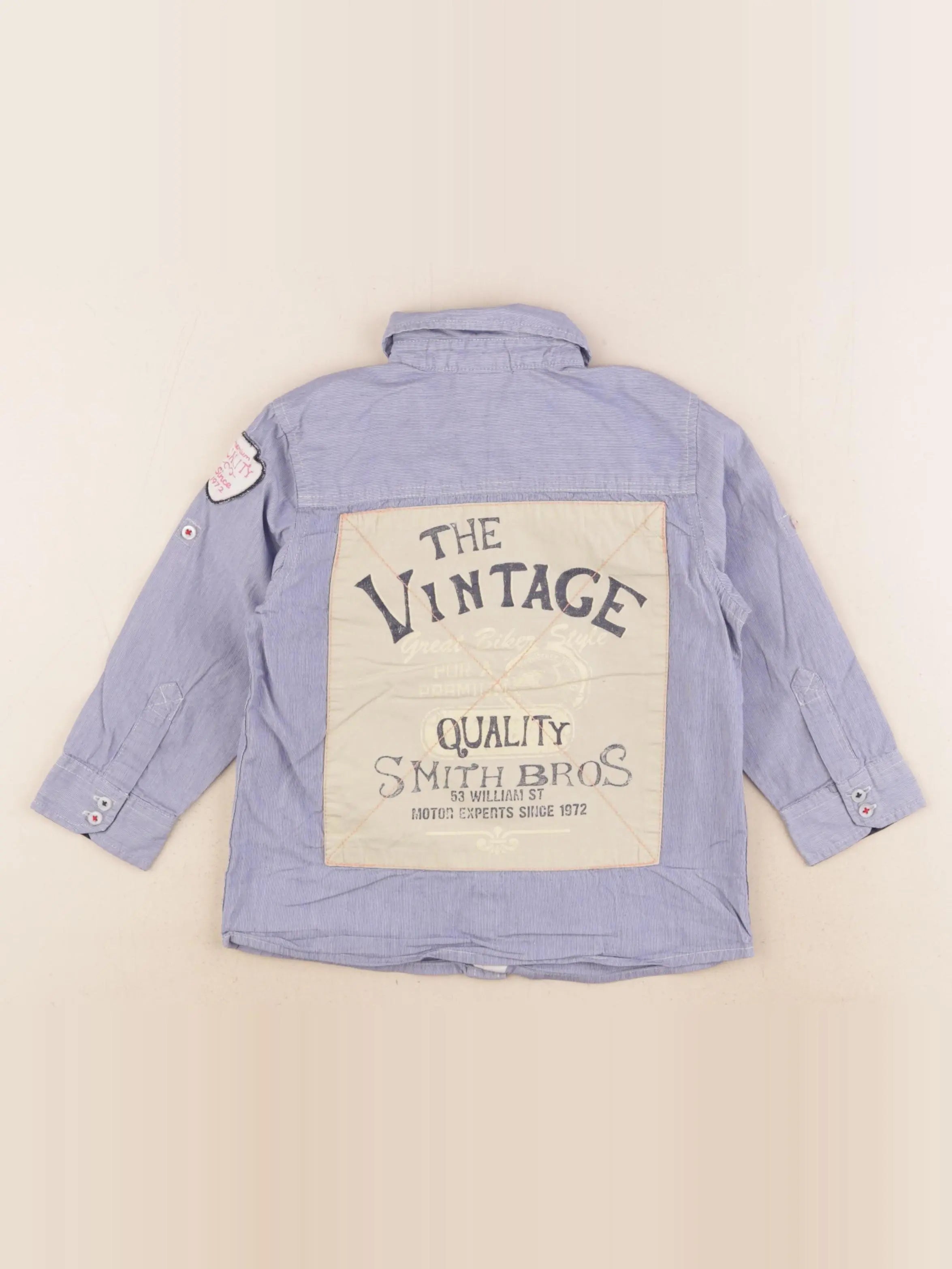 Vertbaudet - chemise imprimé au dos bleu - 3 ans