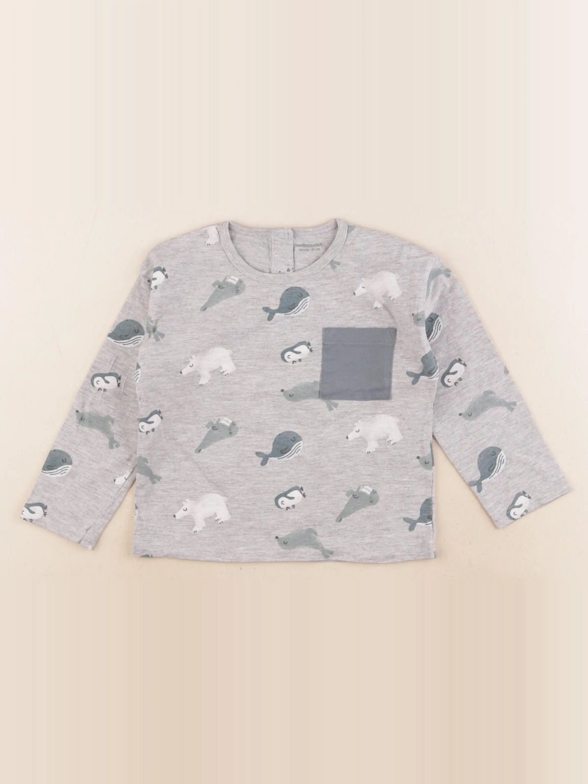 Vertbaudet - tee-shirt gris - 36 mois