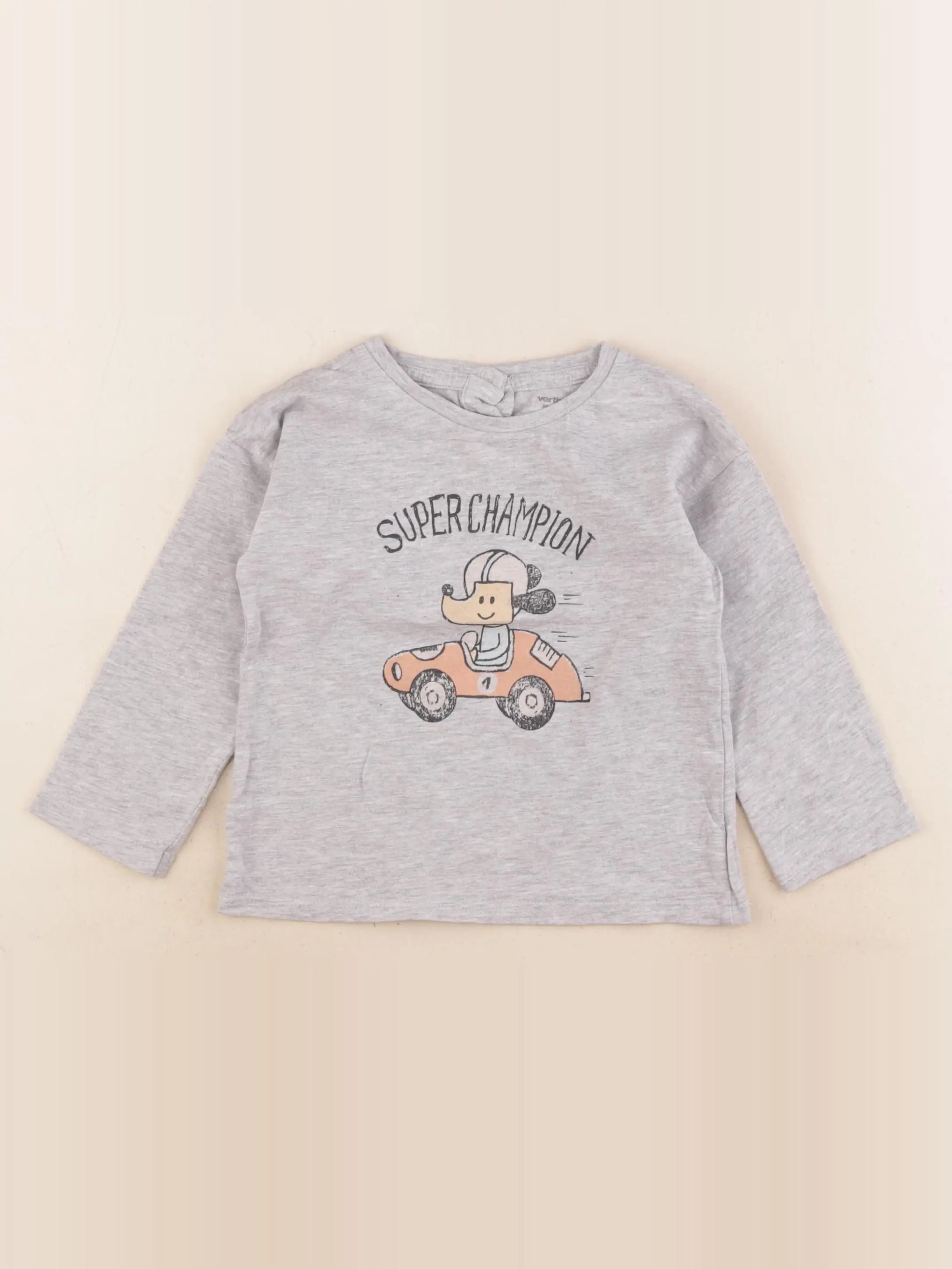 Vertbaudet - tee-shirt gris - 36 mois