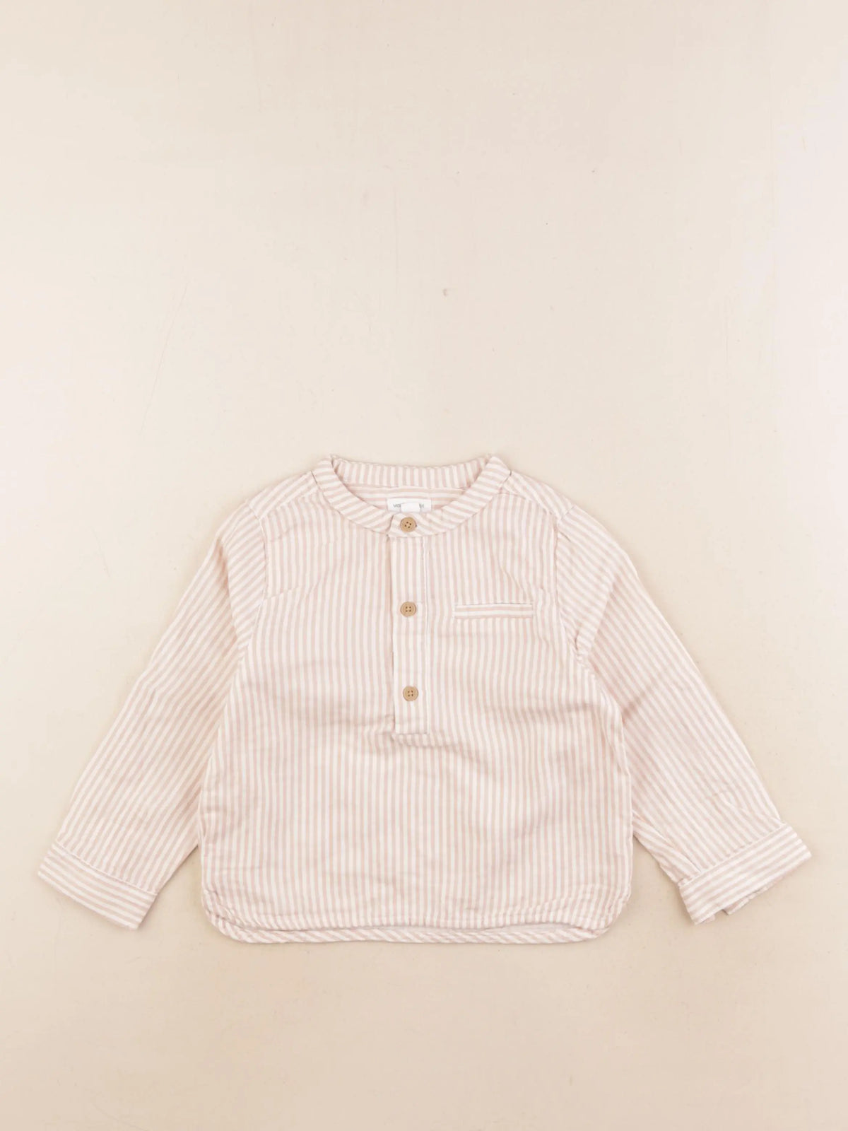 Vertbaudet - chemise beige - 2 ans