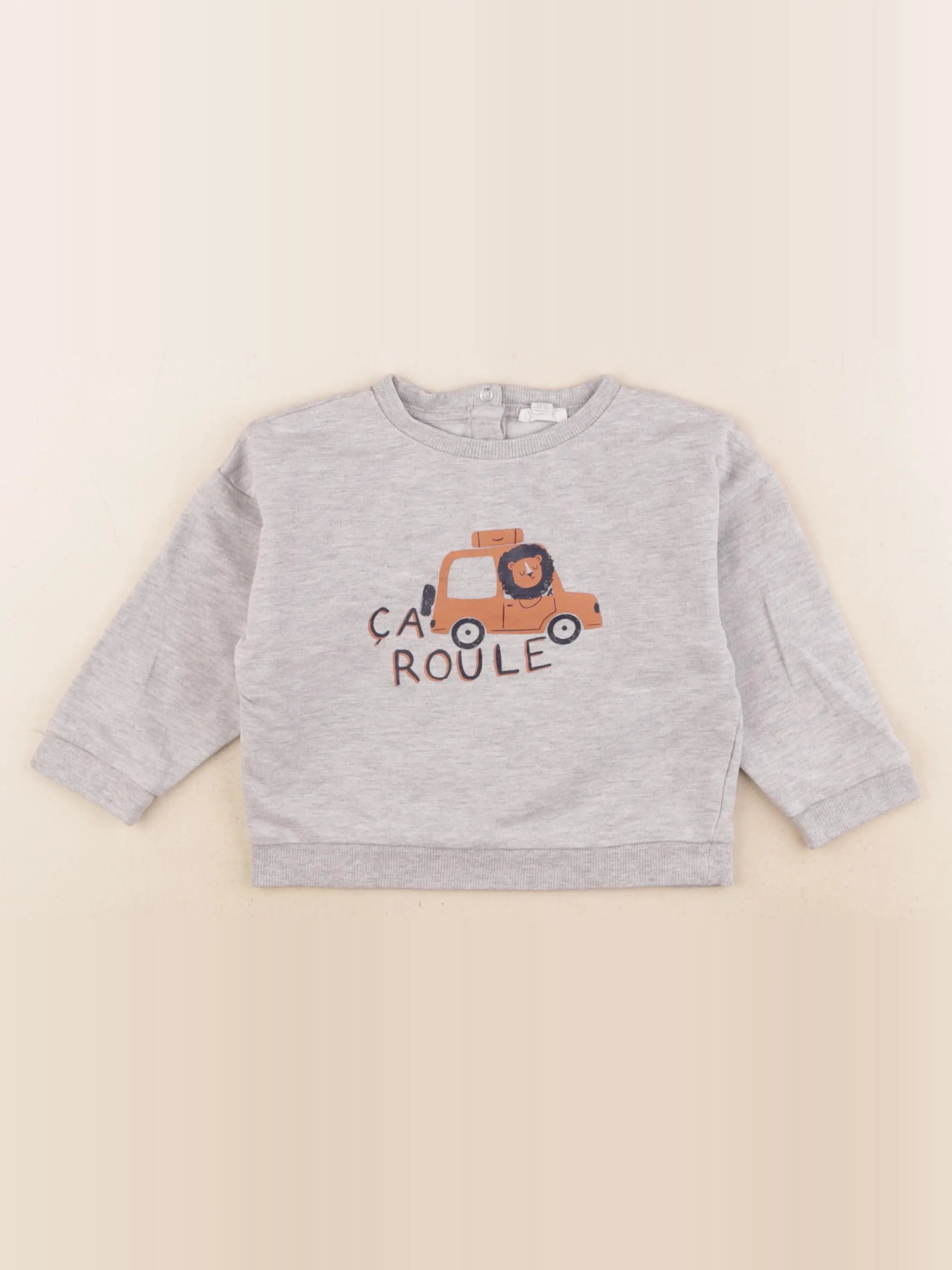 Vertbaudet - sweat gris - 24 mois