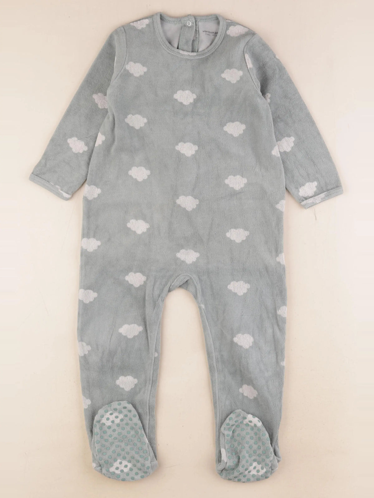 Vertbaudet - pyjama velours vert - 3 ans