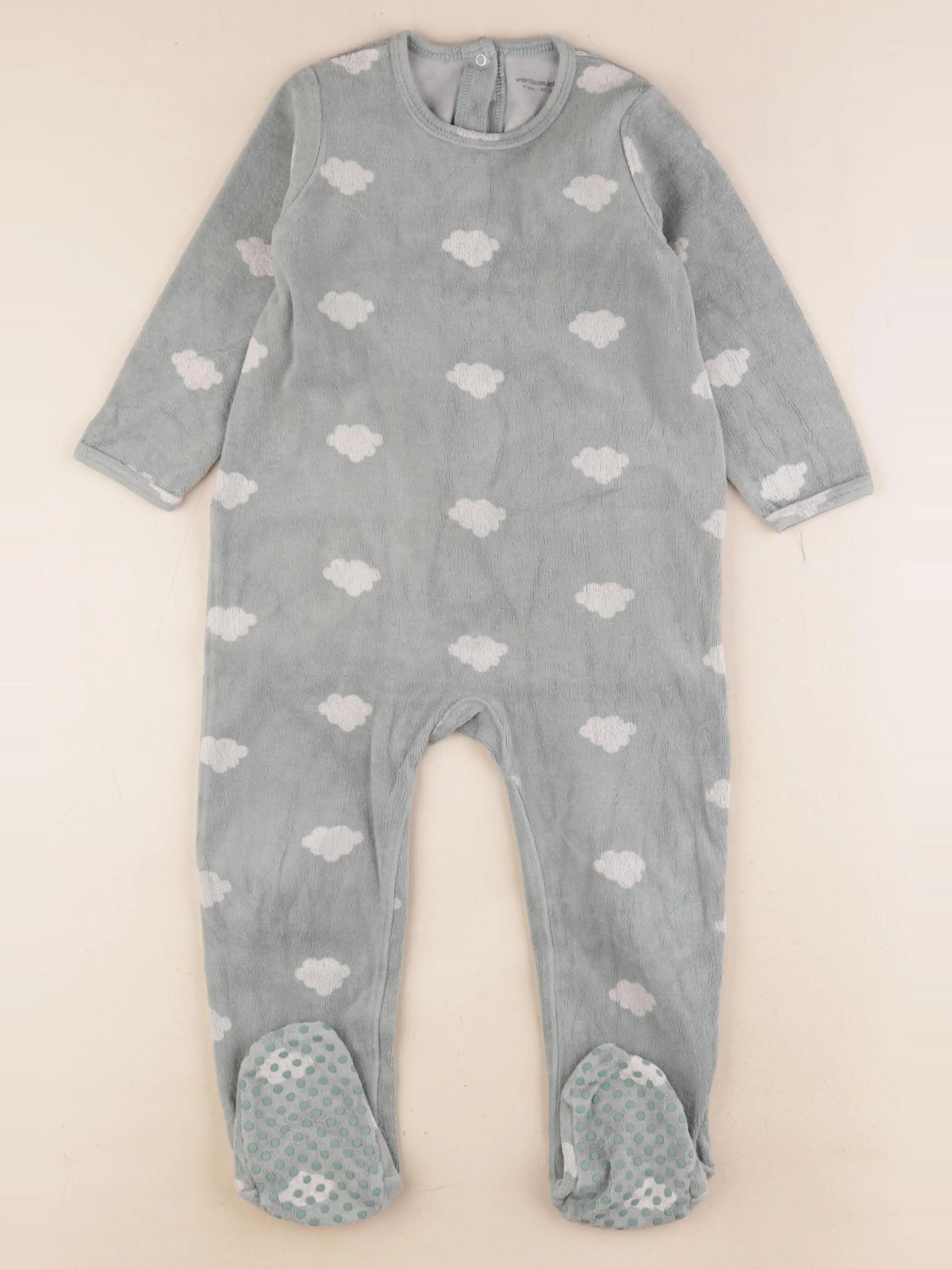 Vertbaudet - pyjama velours vert - 3 ans