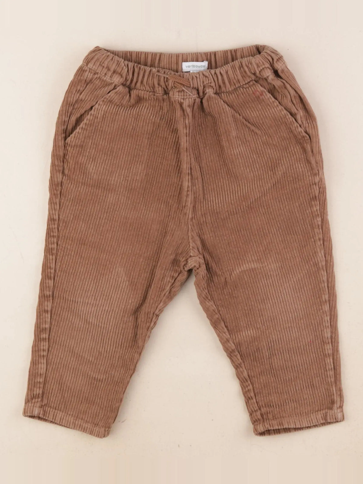 Vertbaudet - pantalon marron - 24 mois