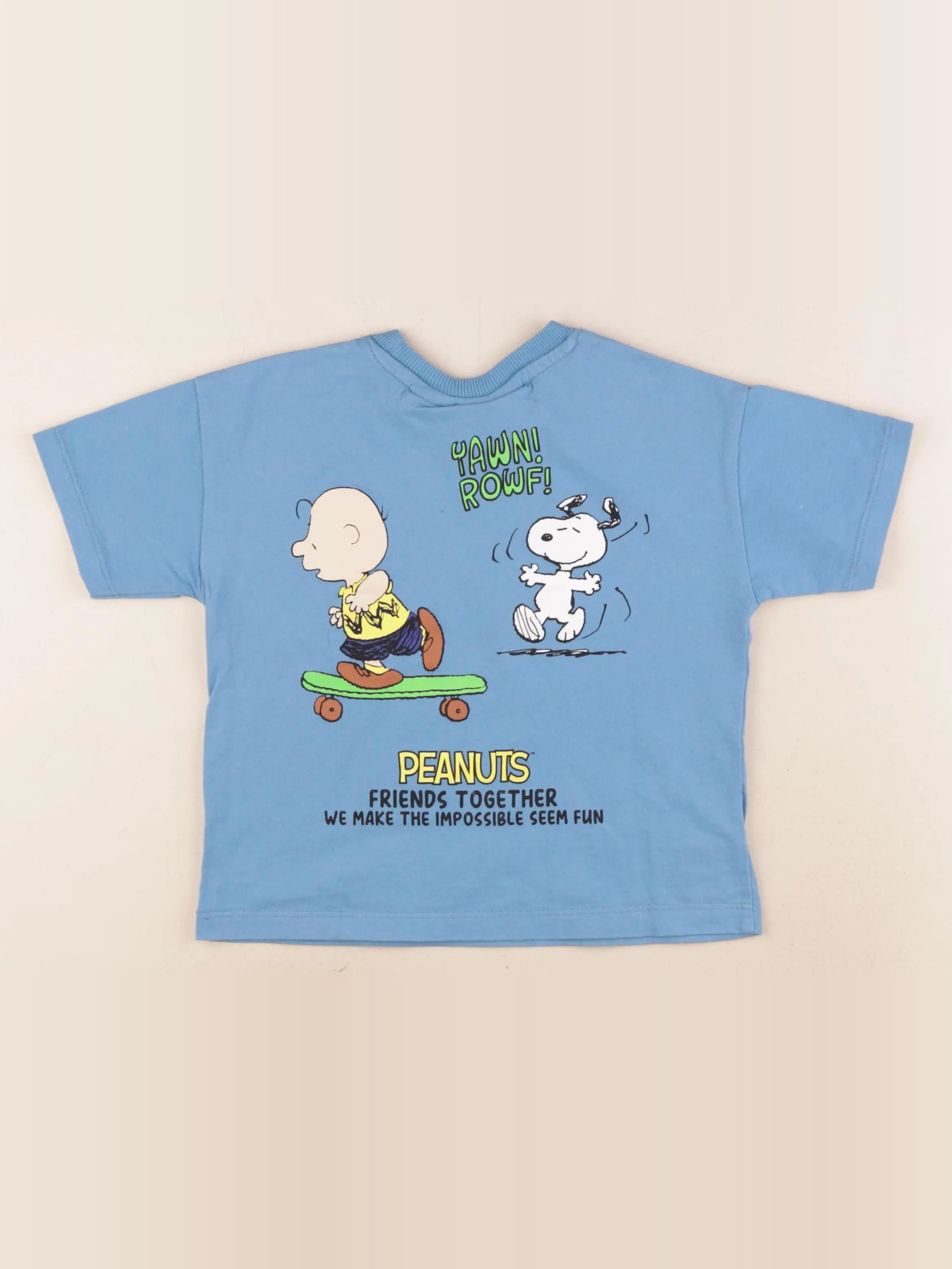 Zara - tee-shirt imprimé au dos bleu - 4 ans