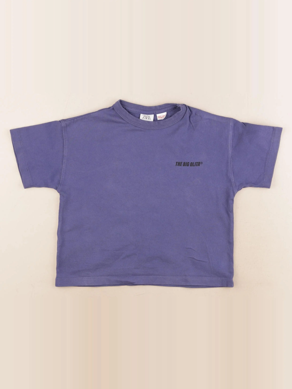 Zara - tee-shirt imprimé au dos bleu - 4 ans