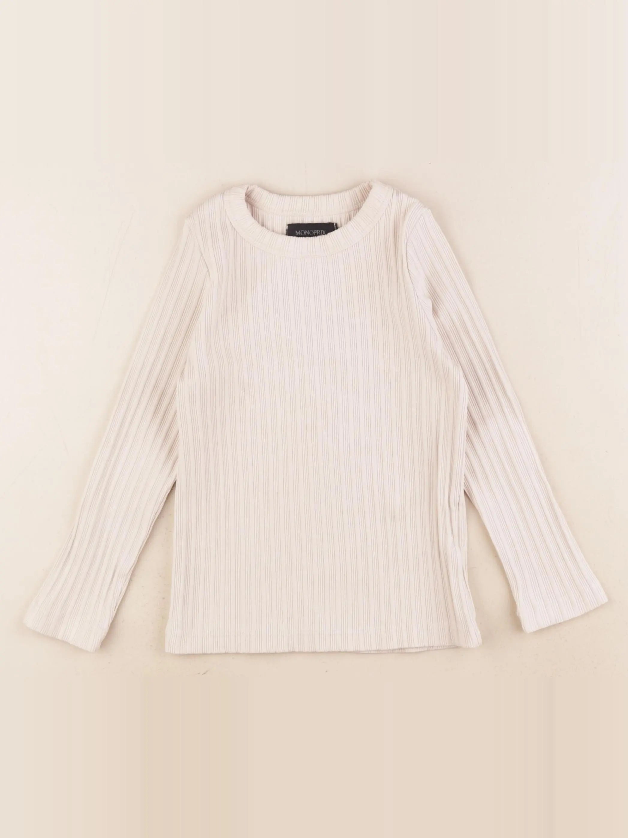 Monoprix - tee-shirt beige - 5 ans