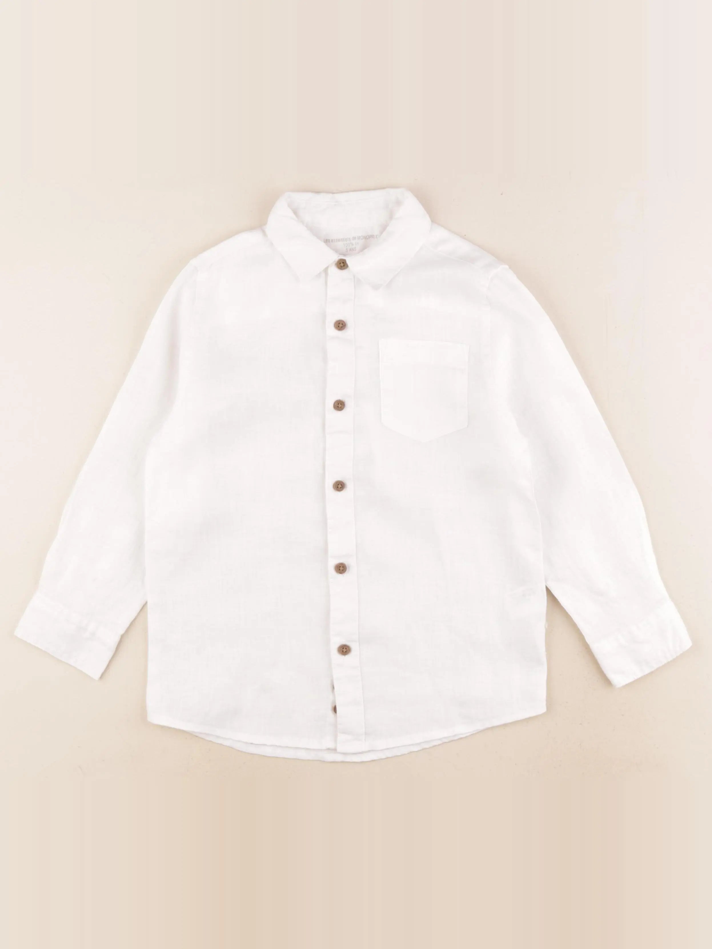 Monoprix - chemise blanc - 5 ans
