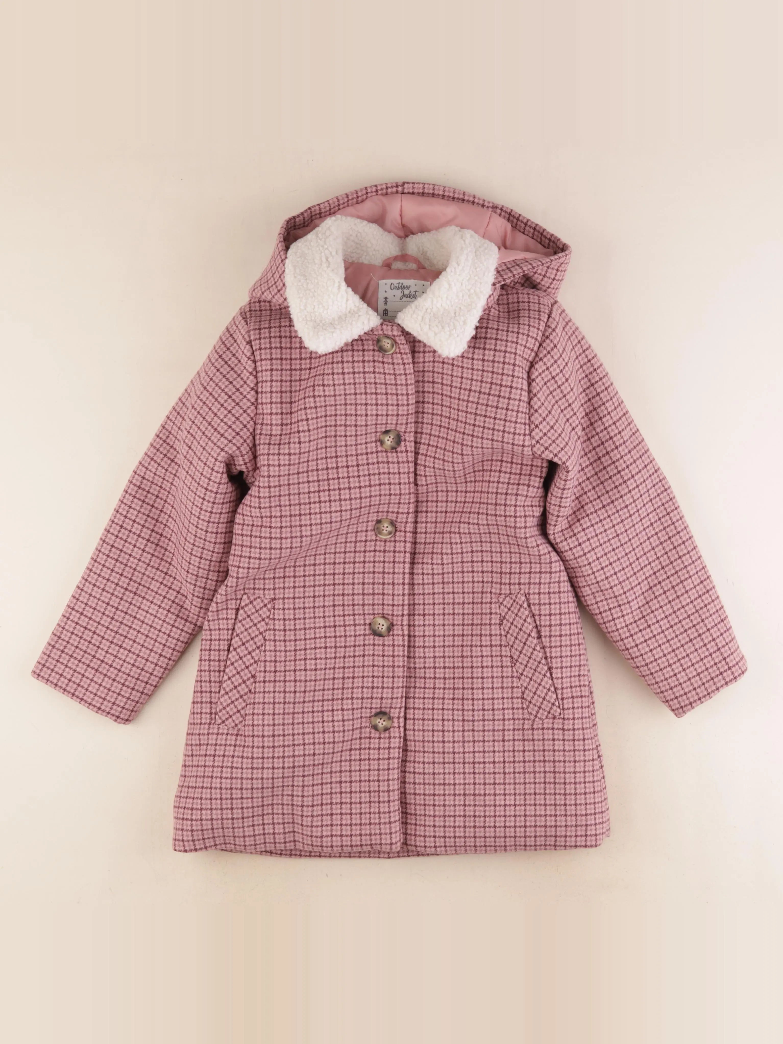 Vertbaudet - manteau rose - 8 ans