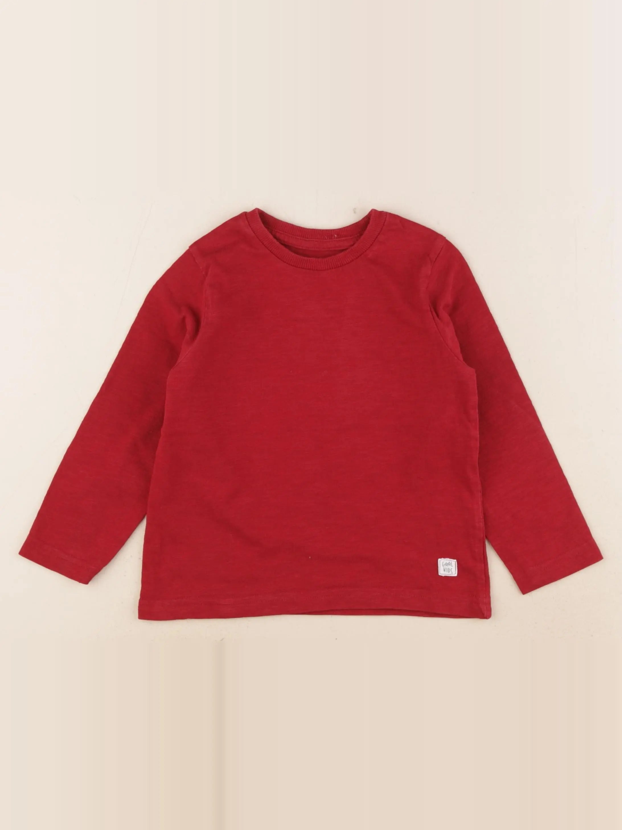 Vertbaudet - tee-shirt rouge - 3 ans