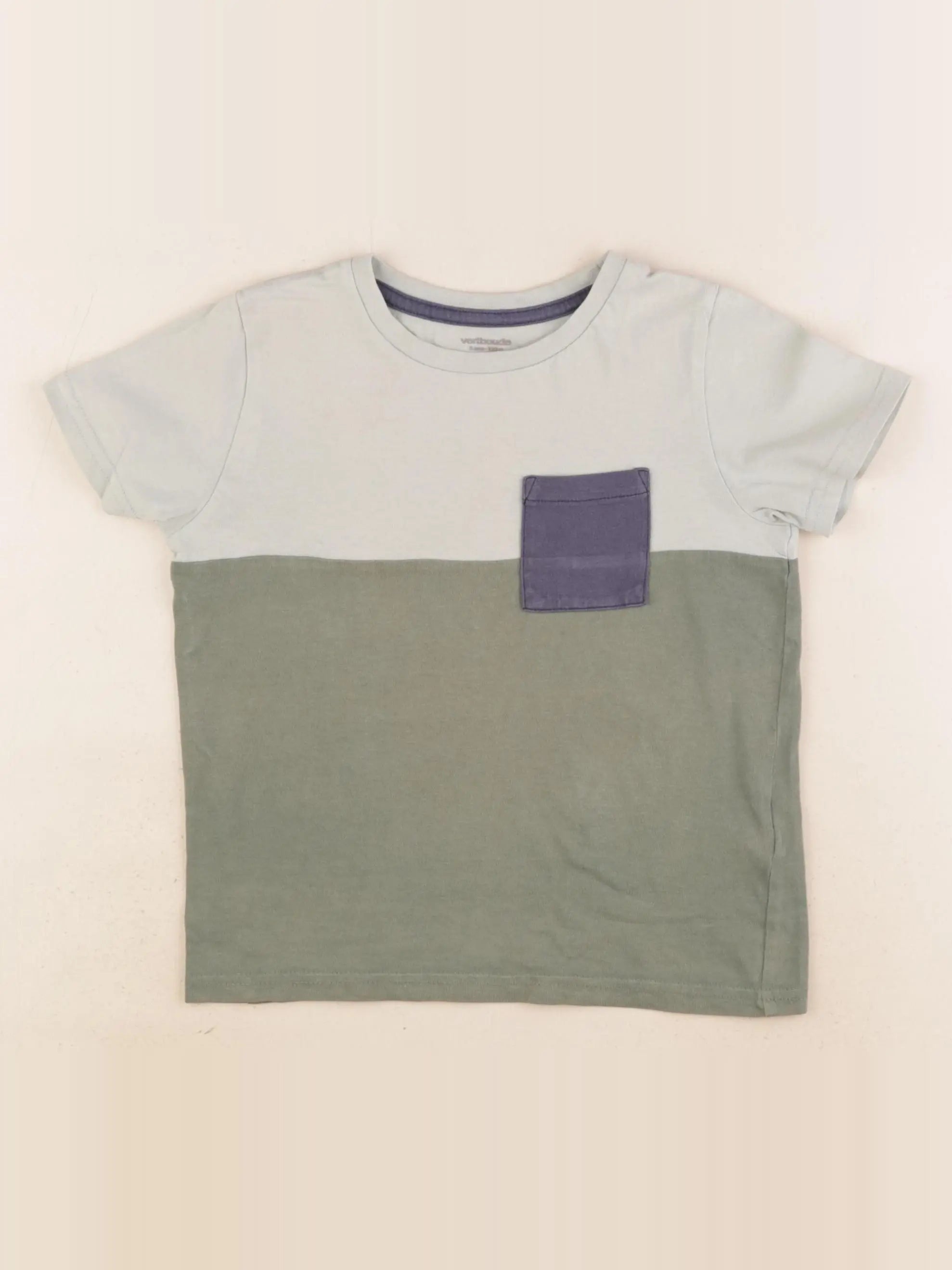 Vertbaudet - tee-shirt bleu, vert - 5 ans