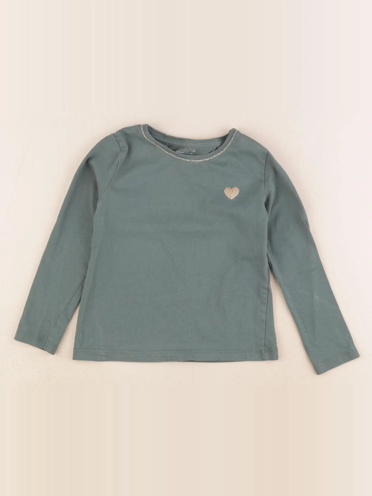 Vertbaudet - tee-shirt vert, or - 4 ans