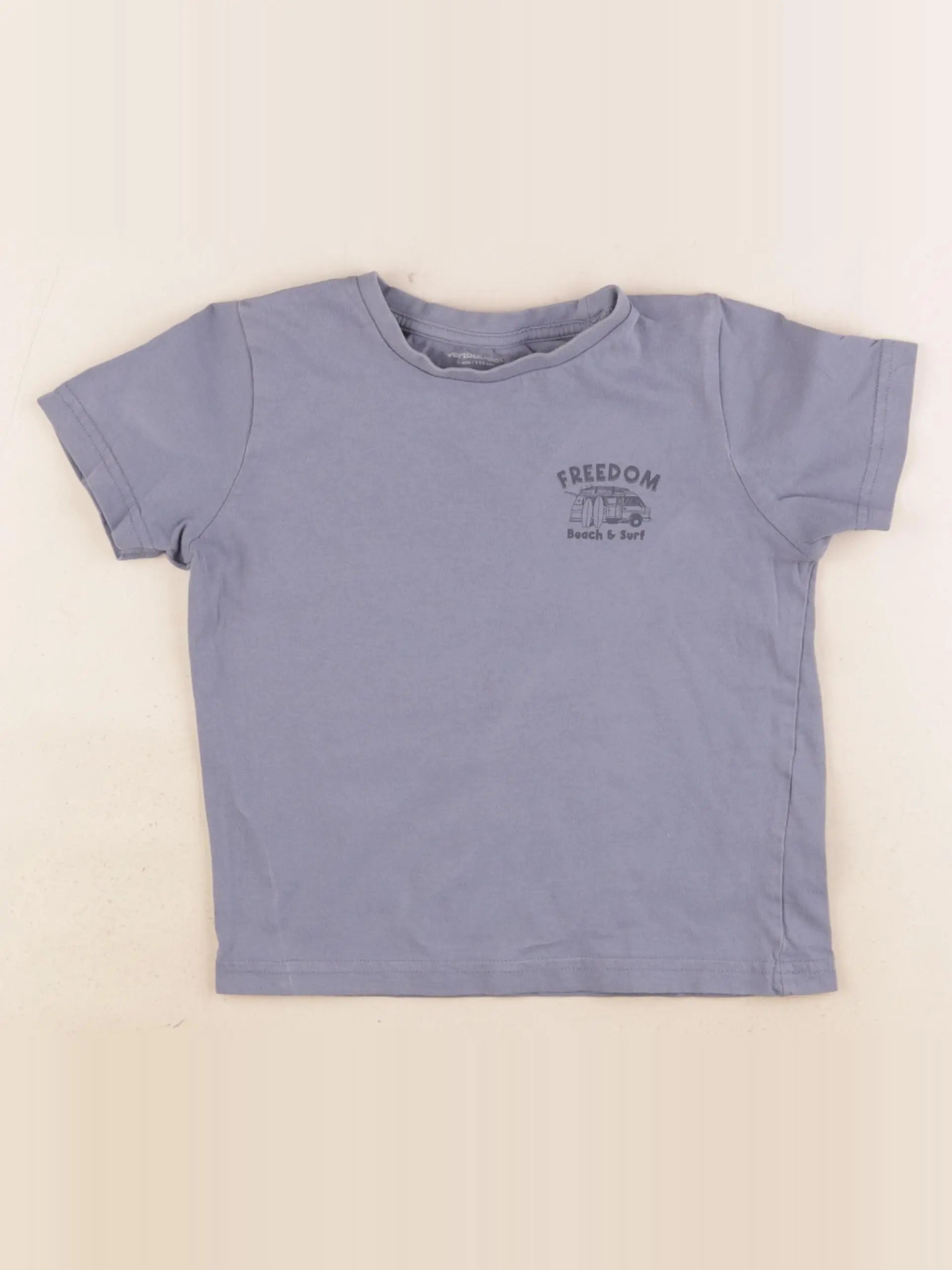 Vertbaudet - tee-shirt bleu - 5 ans