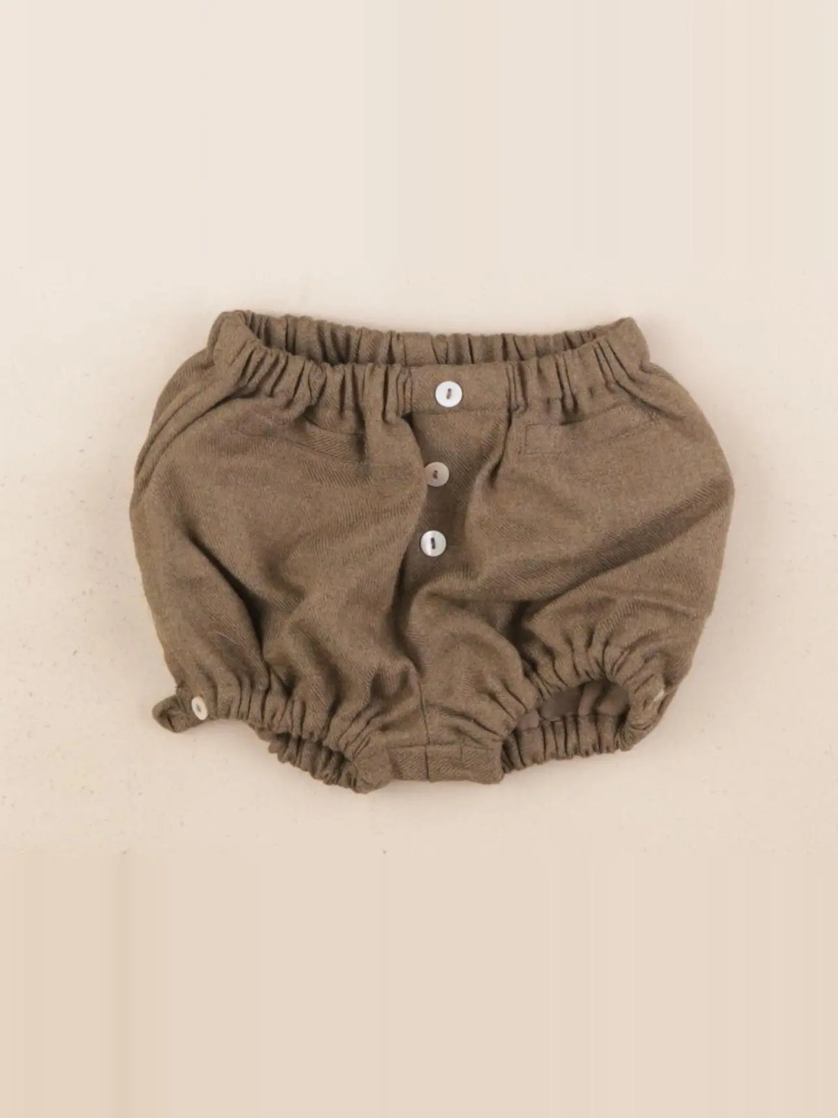 Bonnet à Pompon - bloomer doublé marron - 6 mois