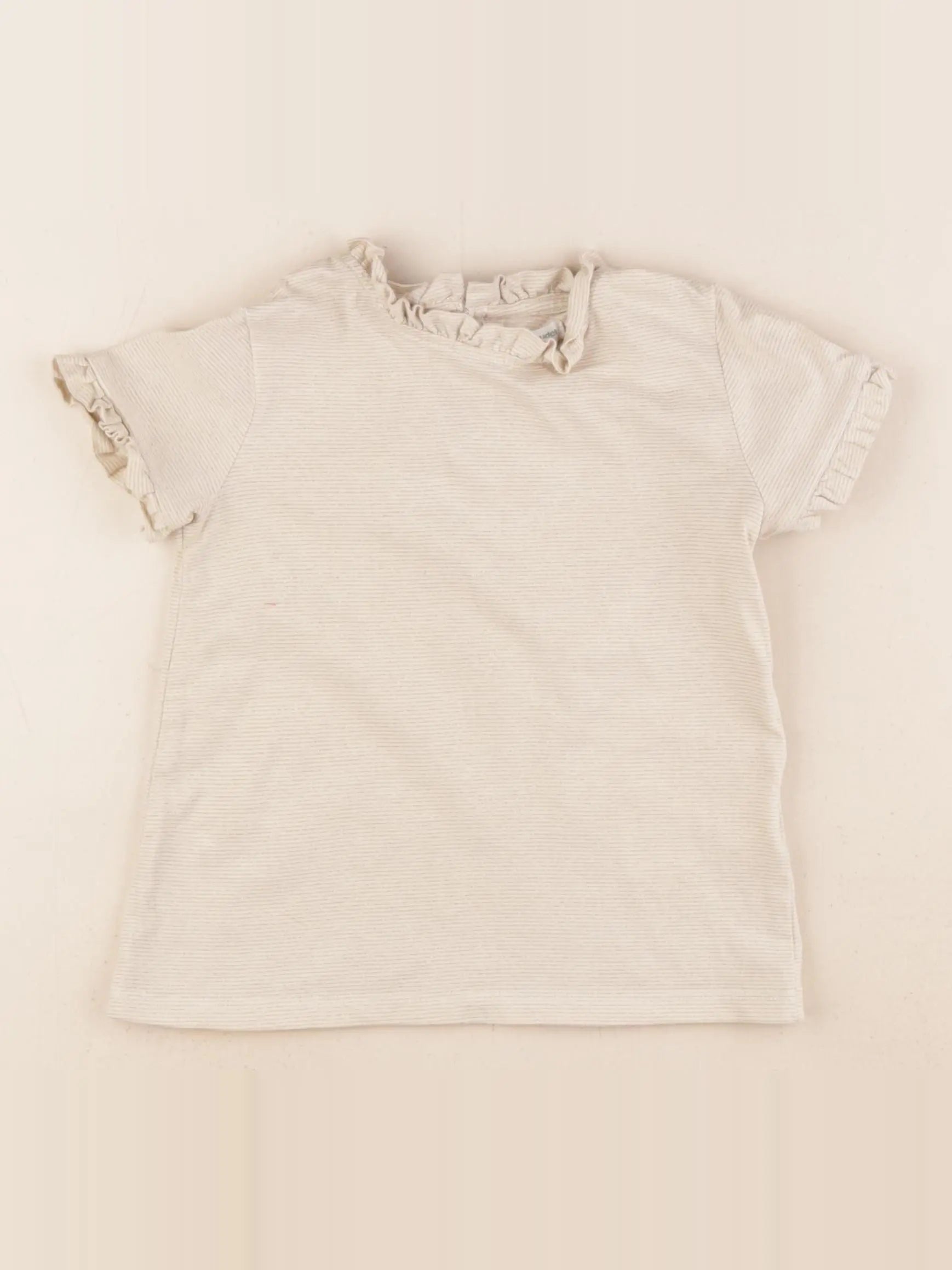 Vertbaudet - tee-shirt beige, or - 4 ans