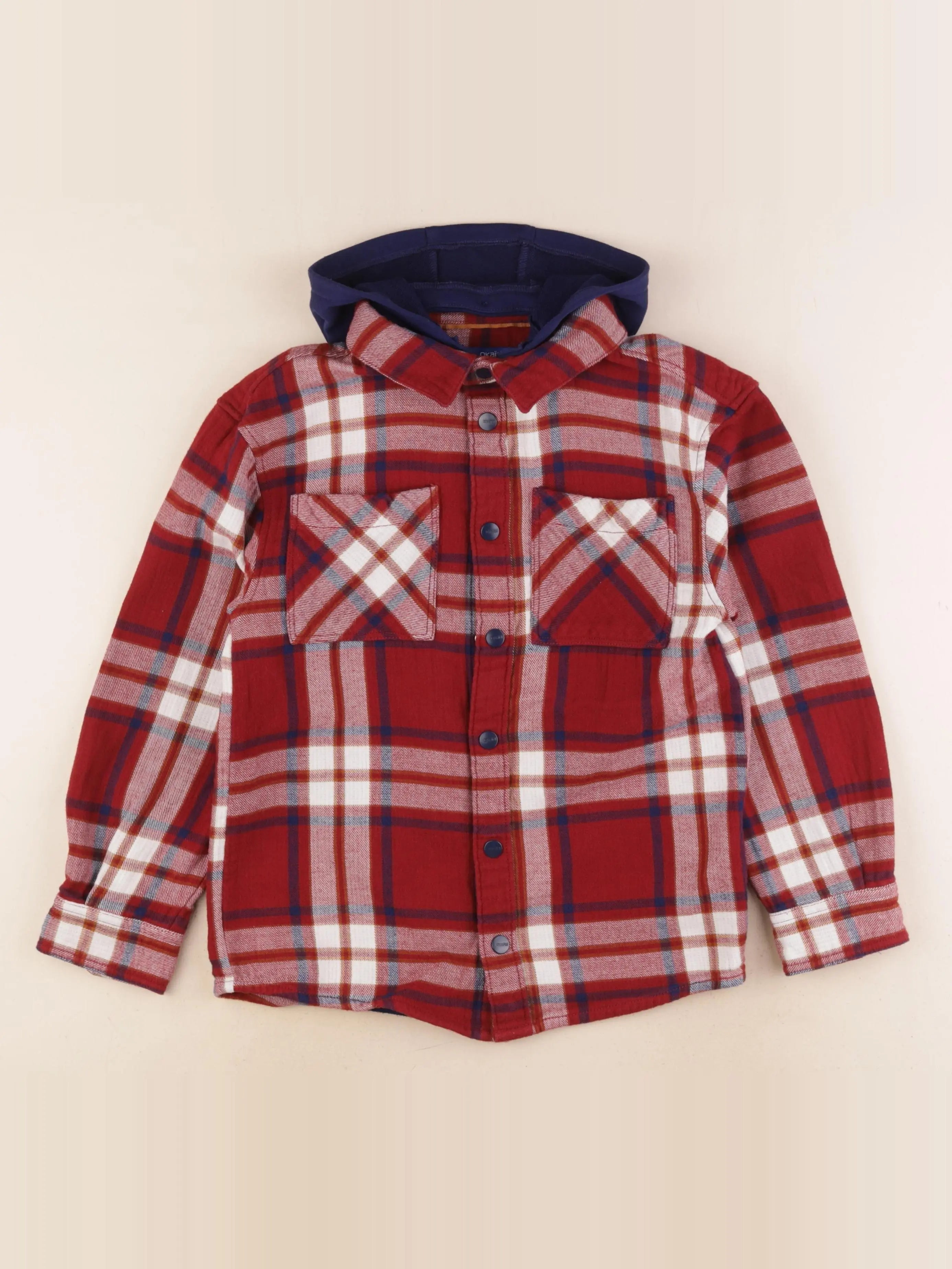 Okaidi - chemise rouge - 8 ans