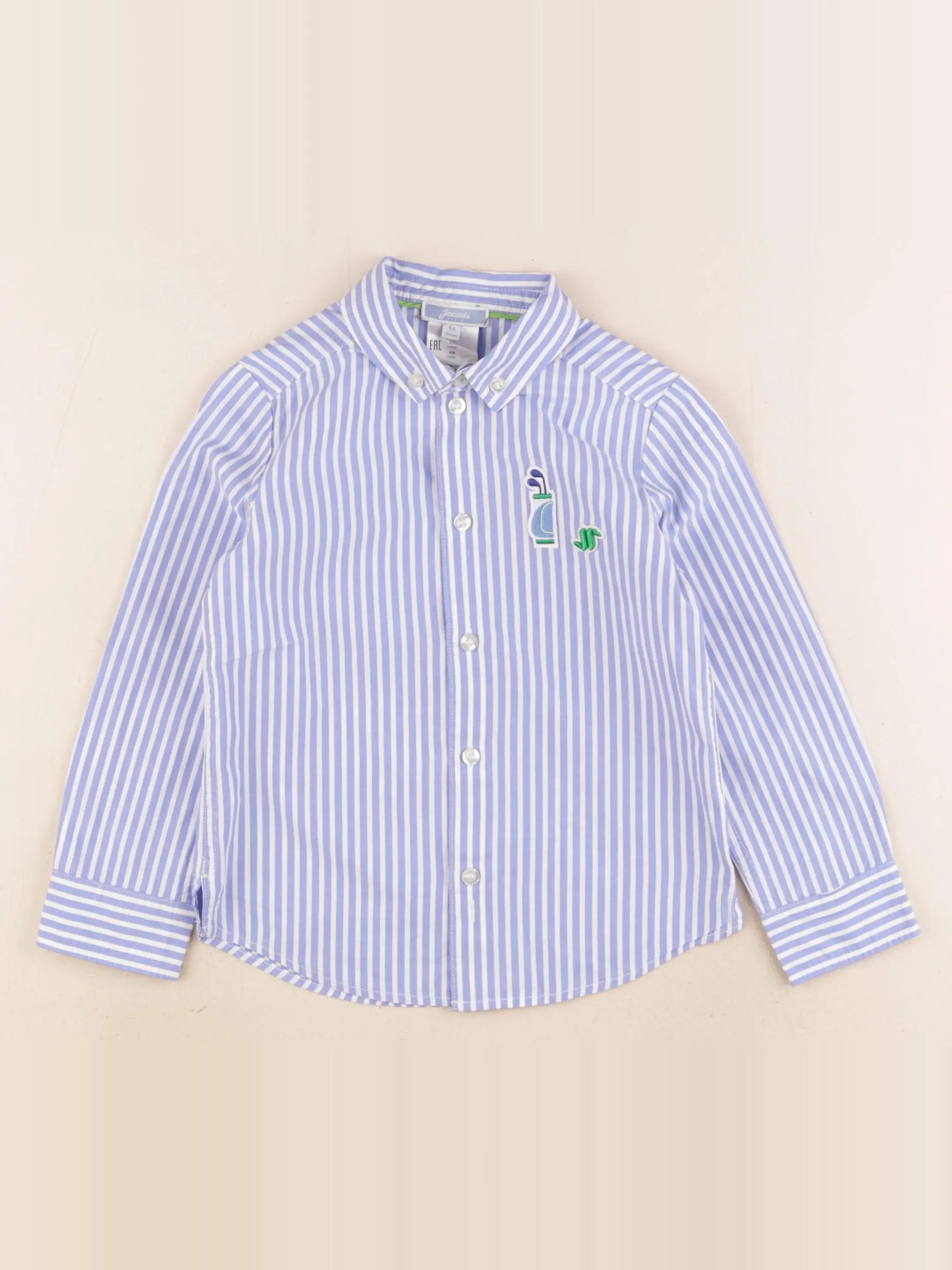 Jacadi - chemise blanc, bleu - 4 ans