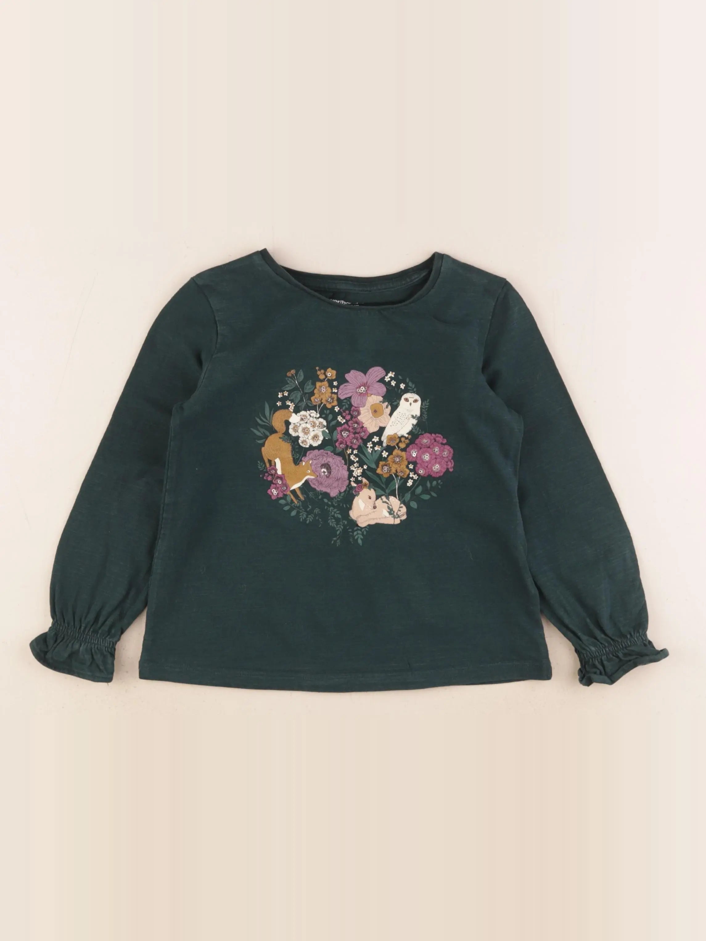 Vertbaudet - tee-shirt vert - 5 ans