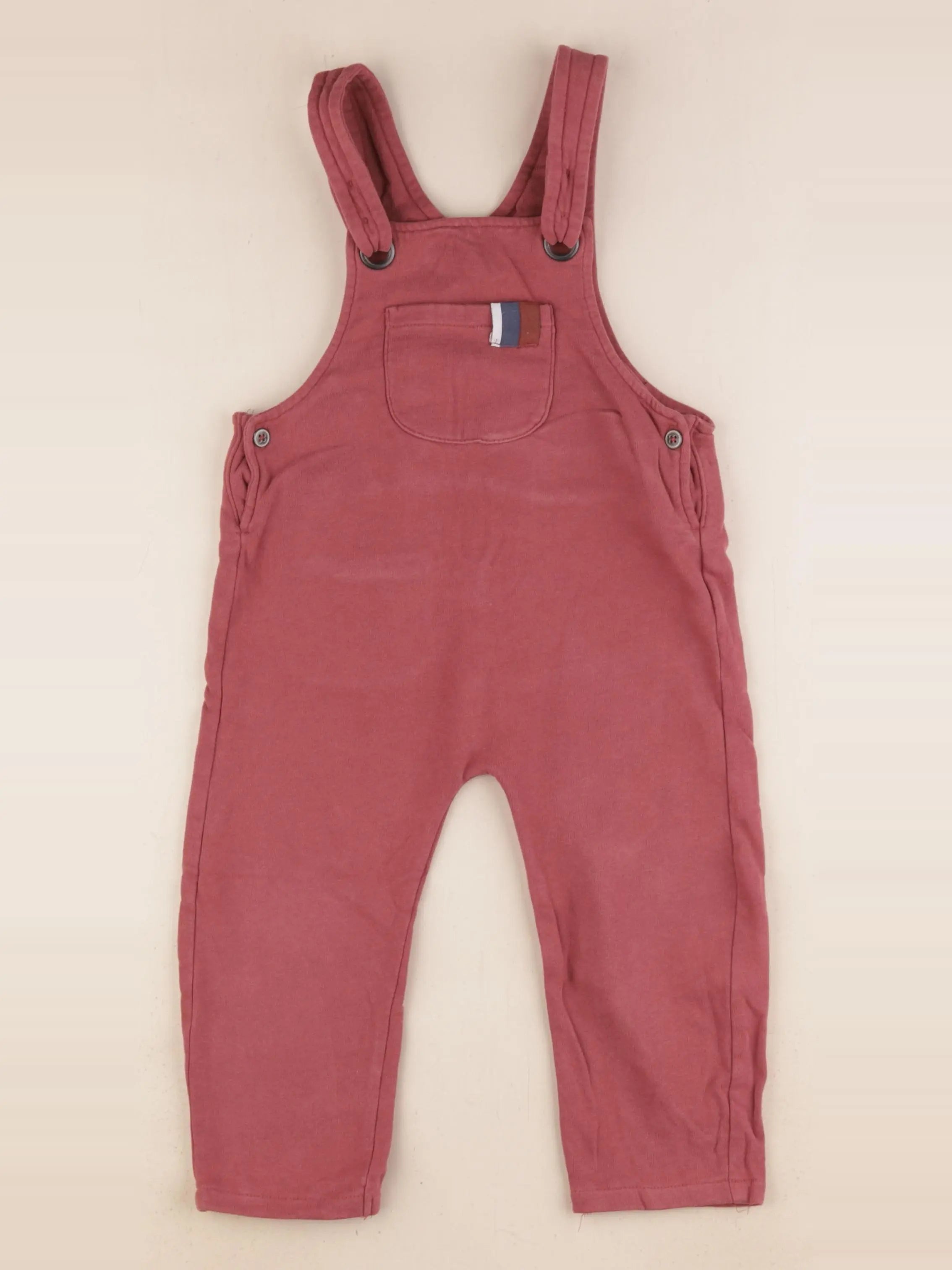 Vertbaudet - salopette rouge - 3 ans