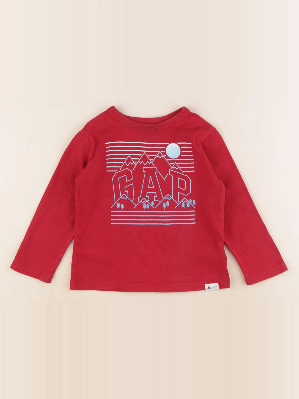 GAP - tee-shirt bleu, rouge - 18/24 mois