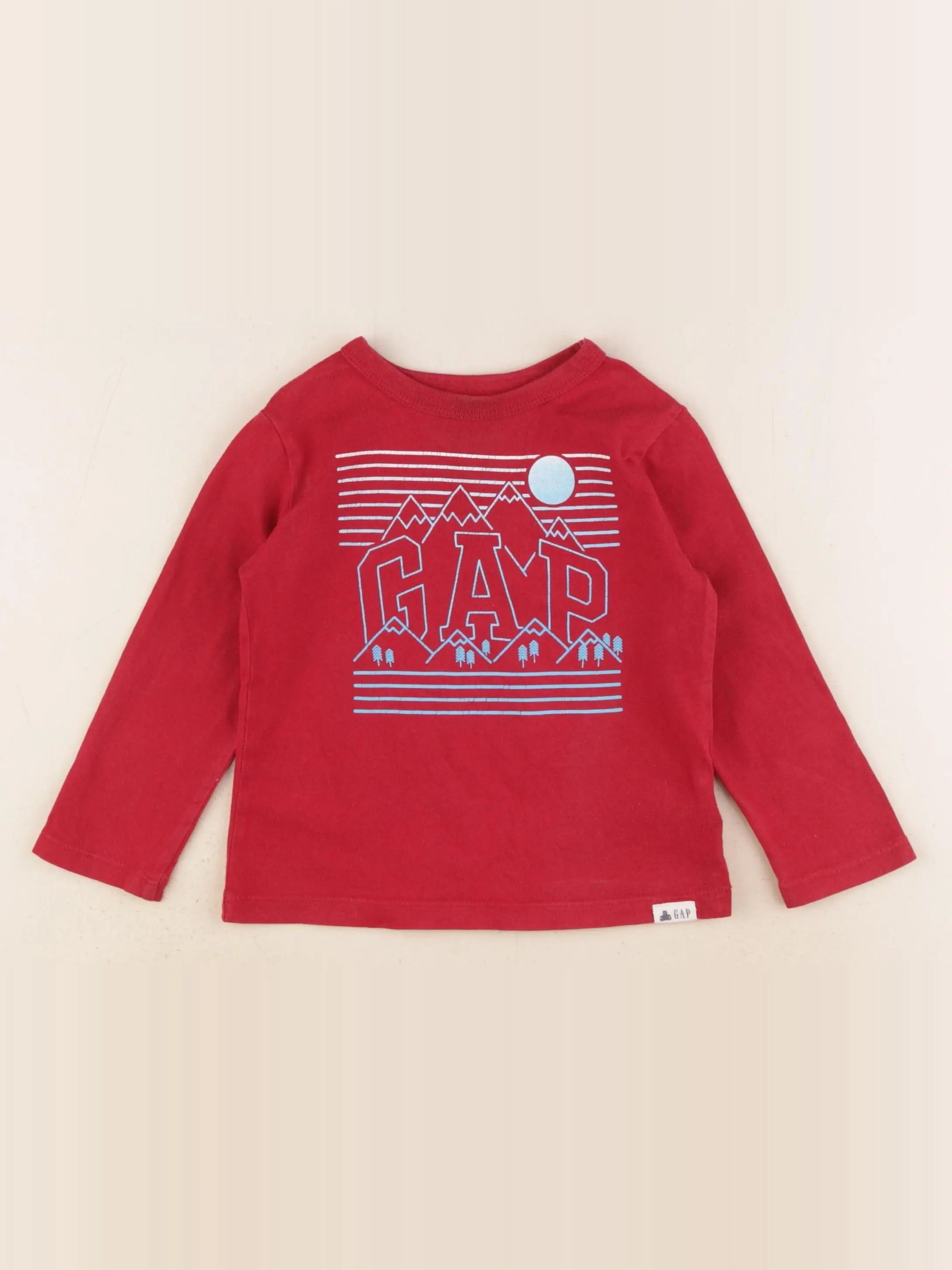 GAP - tee-shirt bleu, rouge - 18/24 mois