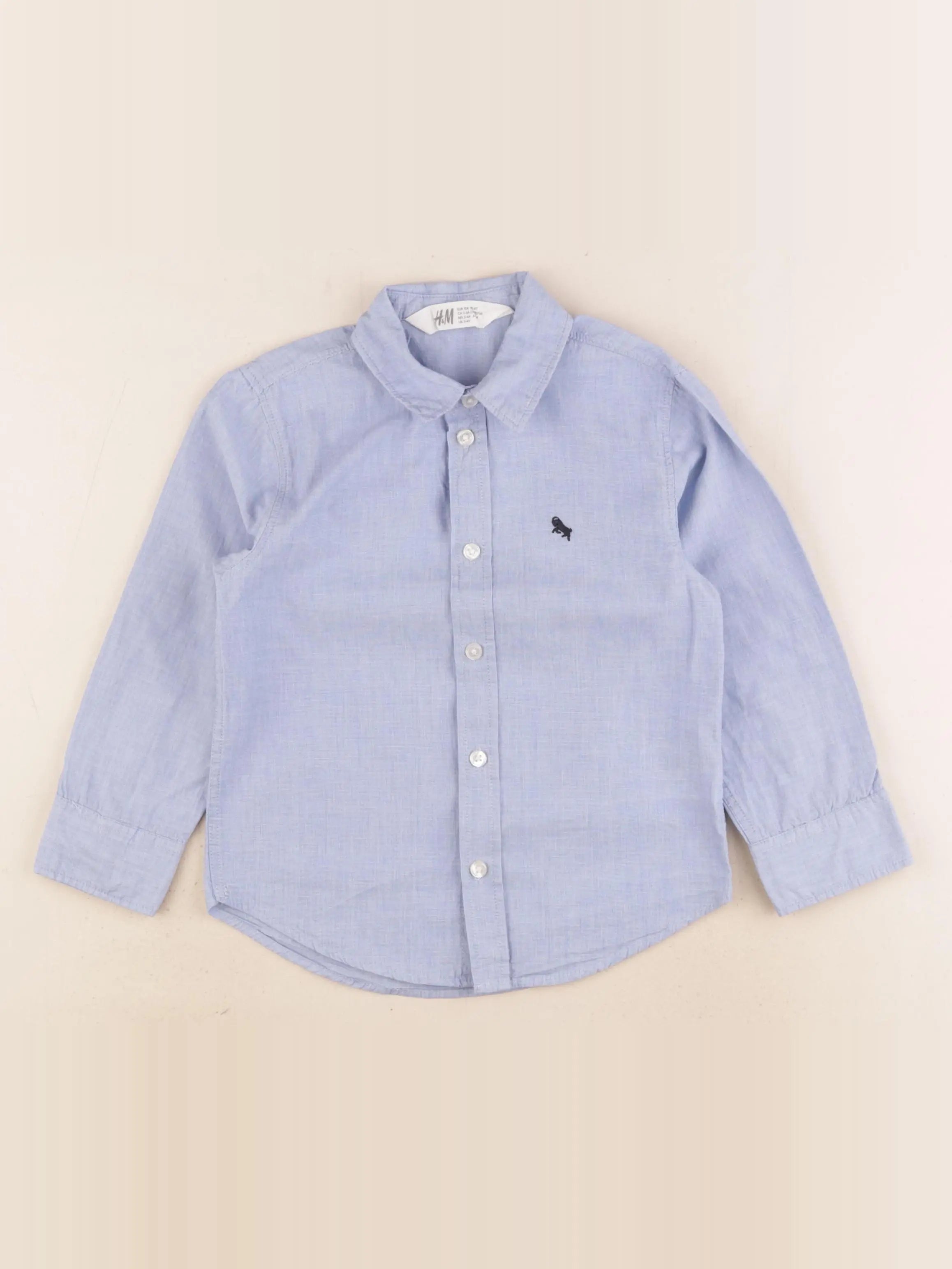 H&M - chemise bleu - 3/4 ans