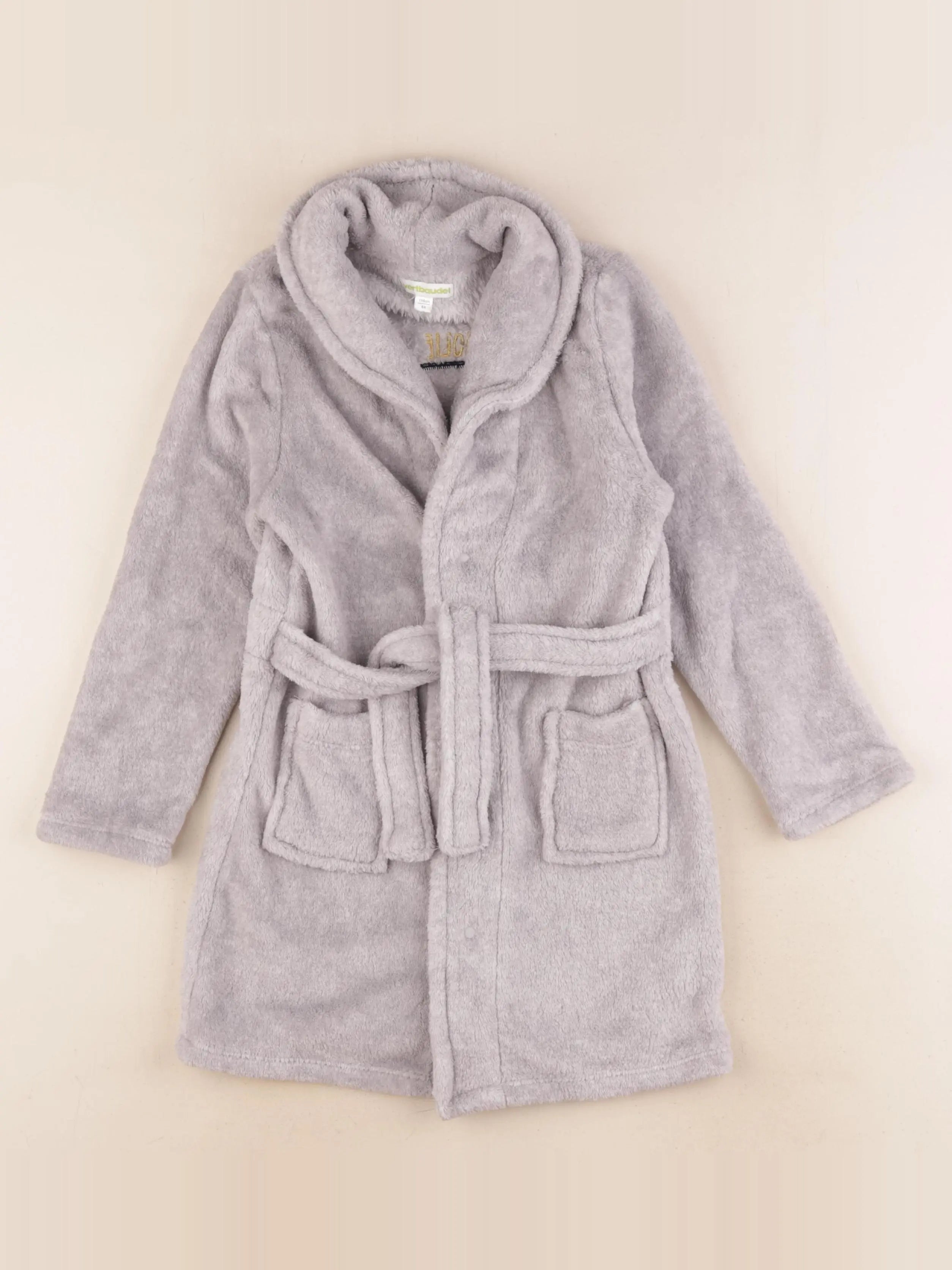 Vertbaudet - robe de chambre gris - 6 ans