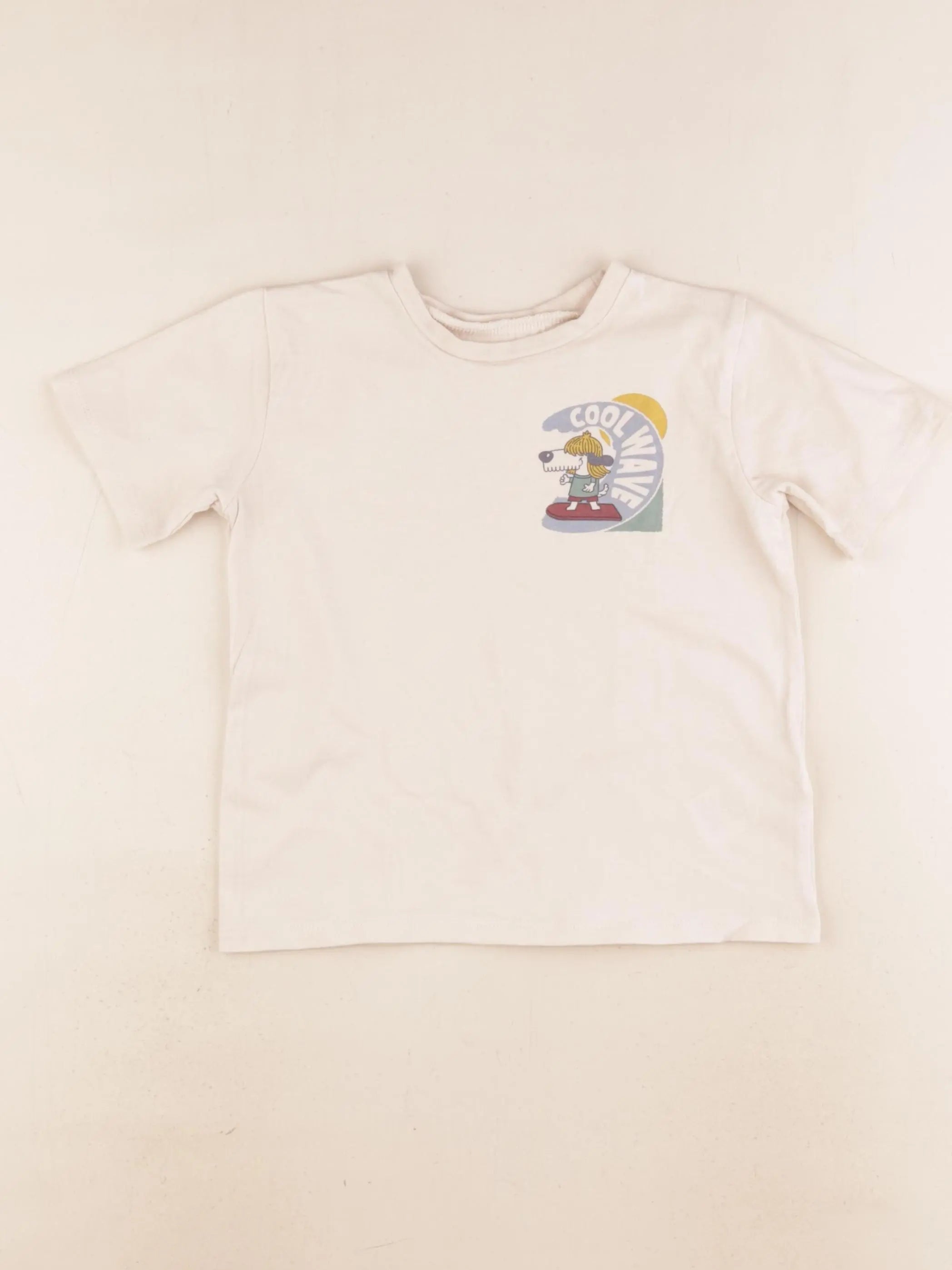 Vertbaudet - tee-shirt beige - 5 ans