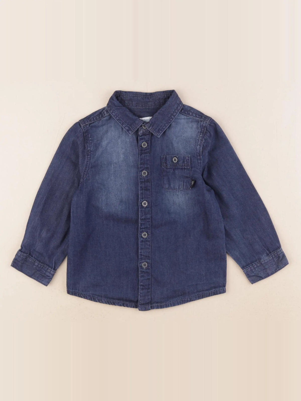 Vertbaudet - chemise bleu - 24 mois