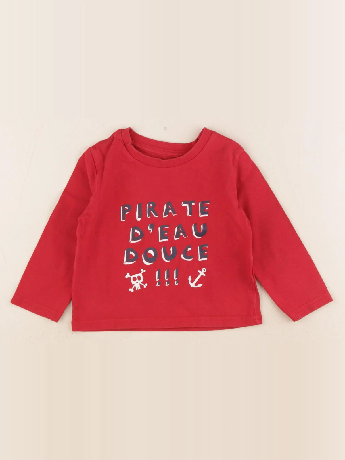 Vertbaudet - tee-shirt rouge - 2 ans
