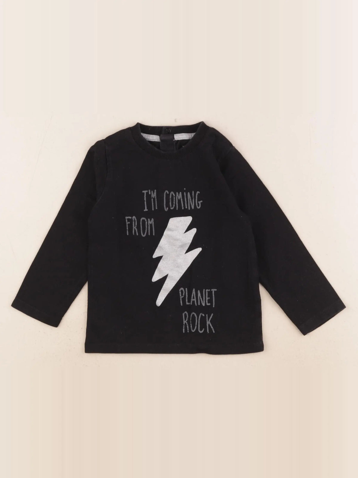 Vertbaudet - tee-shirt noir - 2 ans