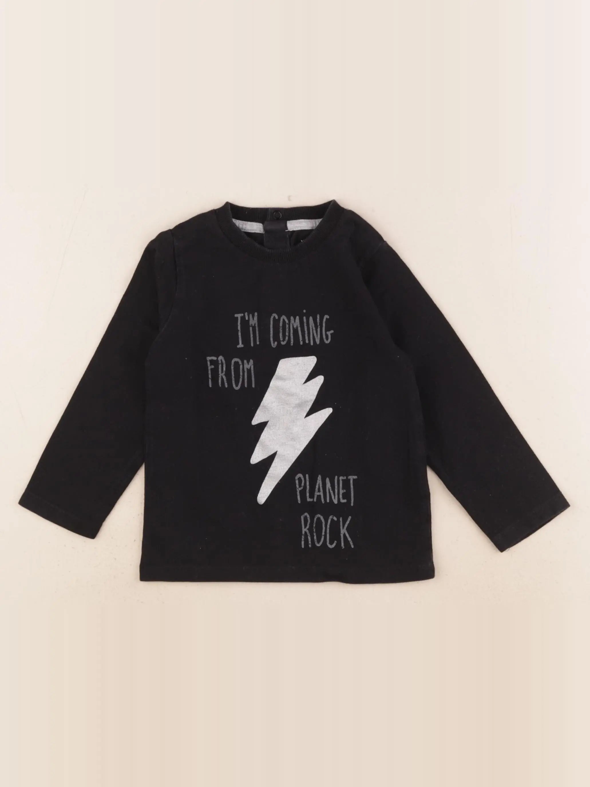 Vertbaudet - tee-shirt noir - 2 ans