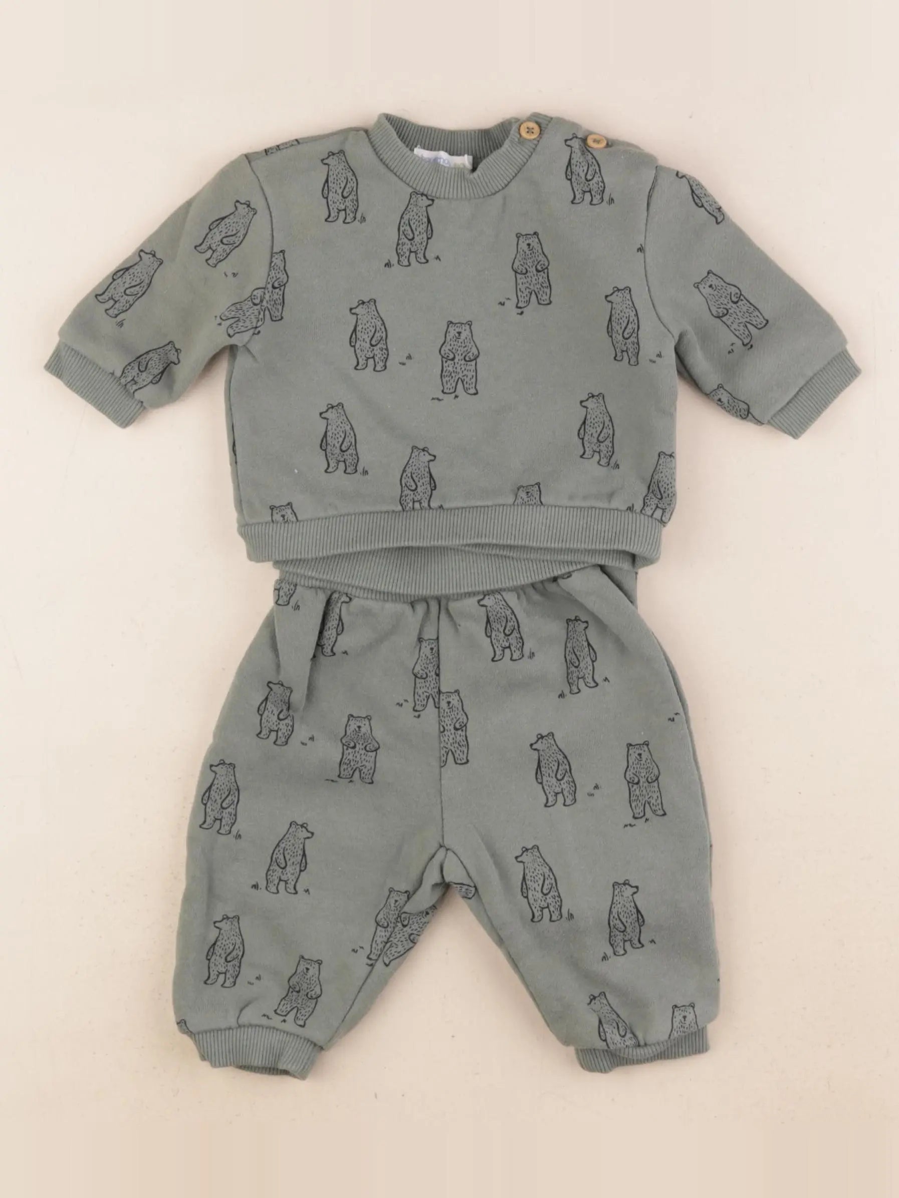 Boutchou - ensemble vert - 1 mois