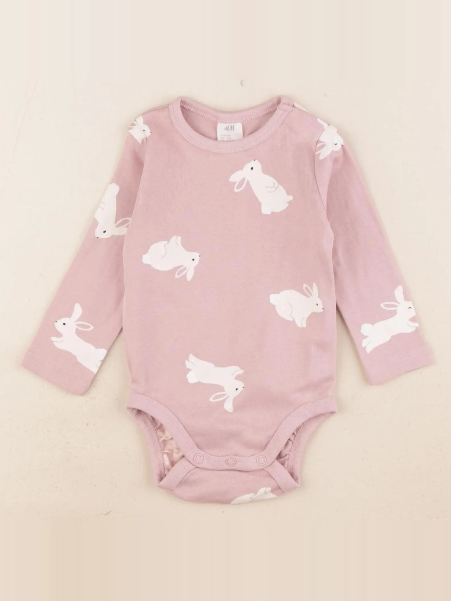 H&M - body rose - 4/6 mois