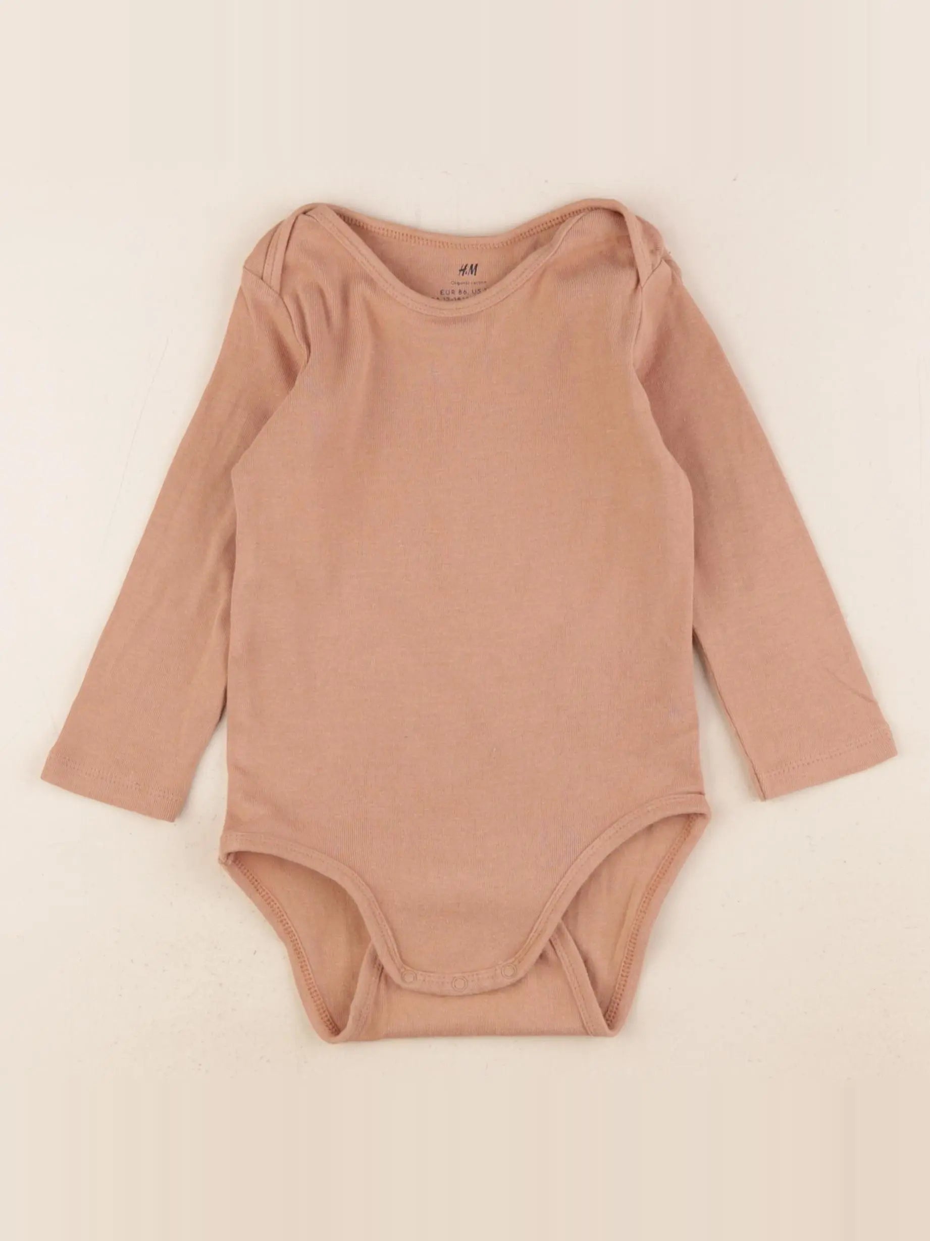 H&M - body marron - 12/18 mois