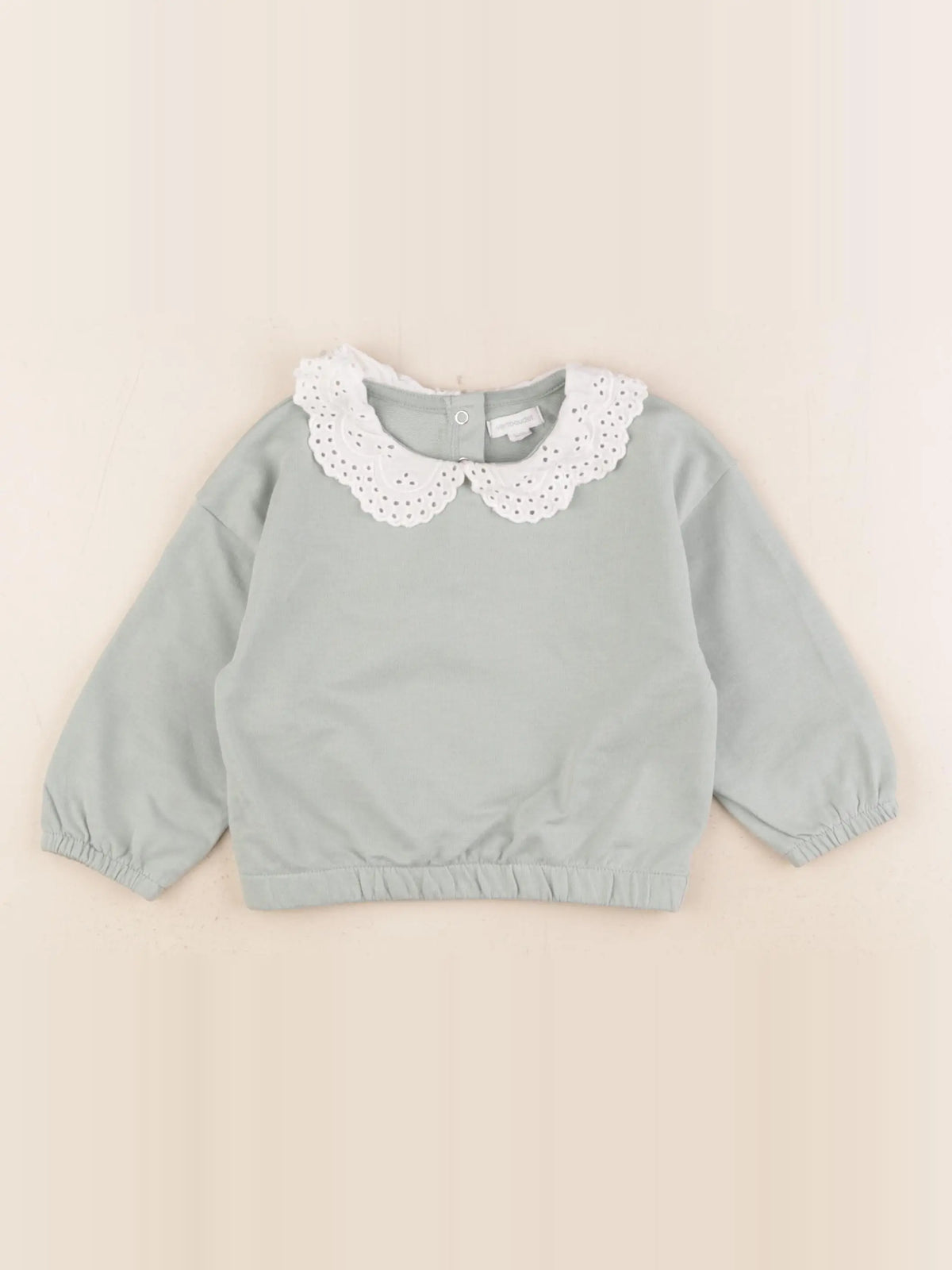 Vertbaudet - sweat vert - 18 mois