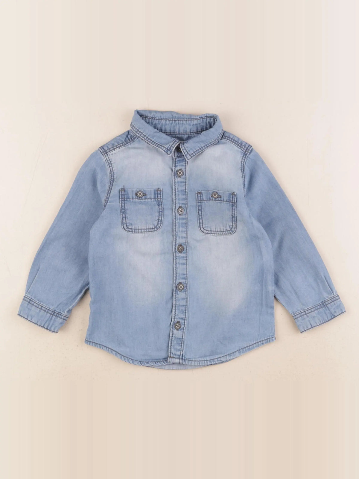 Vertbaudet - chemise bleu - 18 mois
