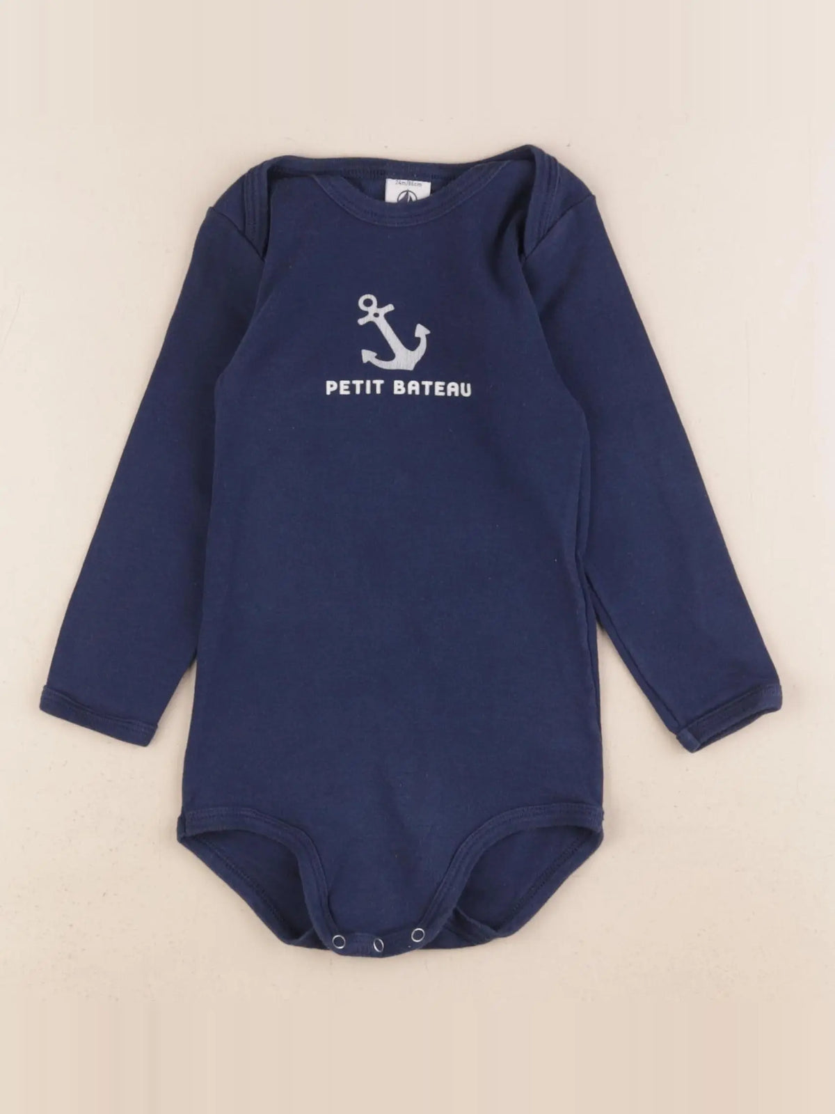 Petit Bateau - body bleu - 24 mois