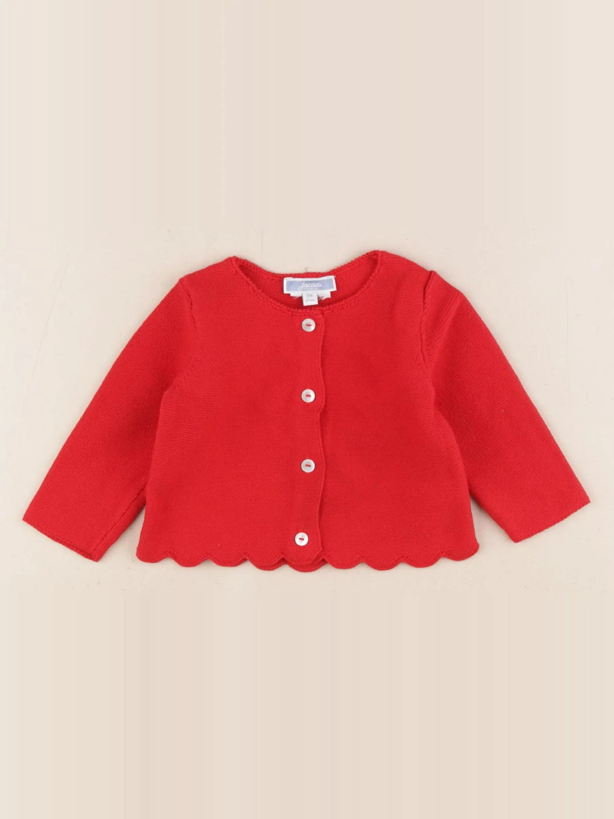 Jacadi - gilet rouge - 6 mois