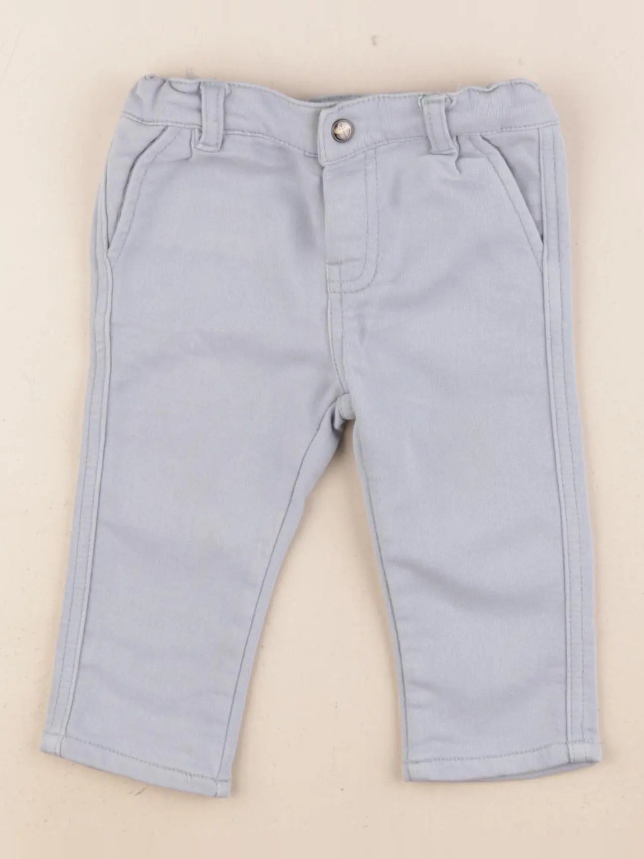 Vertbaudet - pantalon bleu - 9 mois