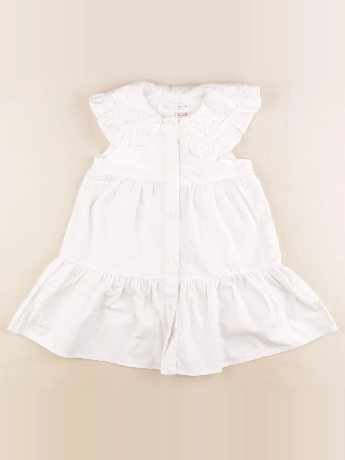 Zara - robe blanc - 2/3 ans