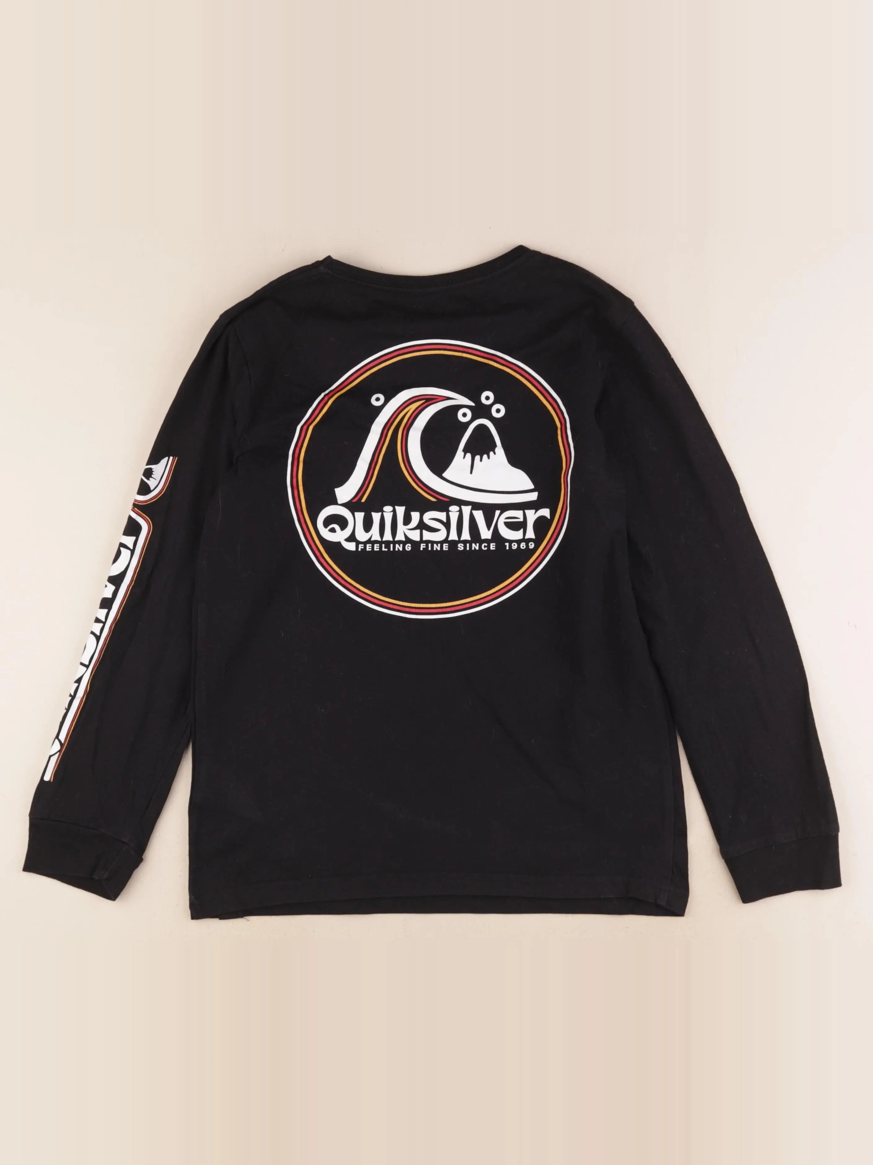 Quiksilver - tee-shirt imprimé au dos noir - 10 ans