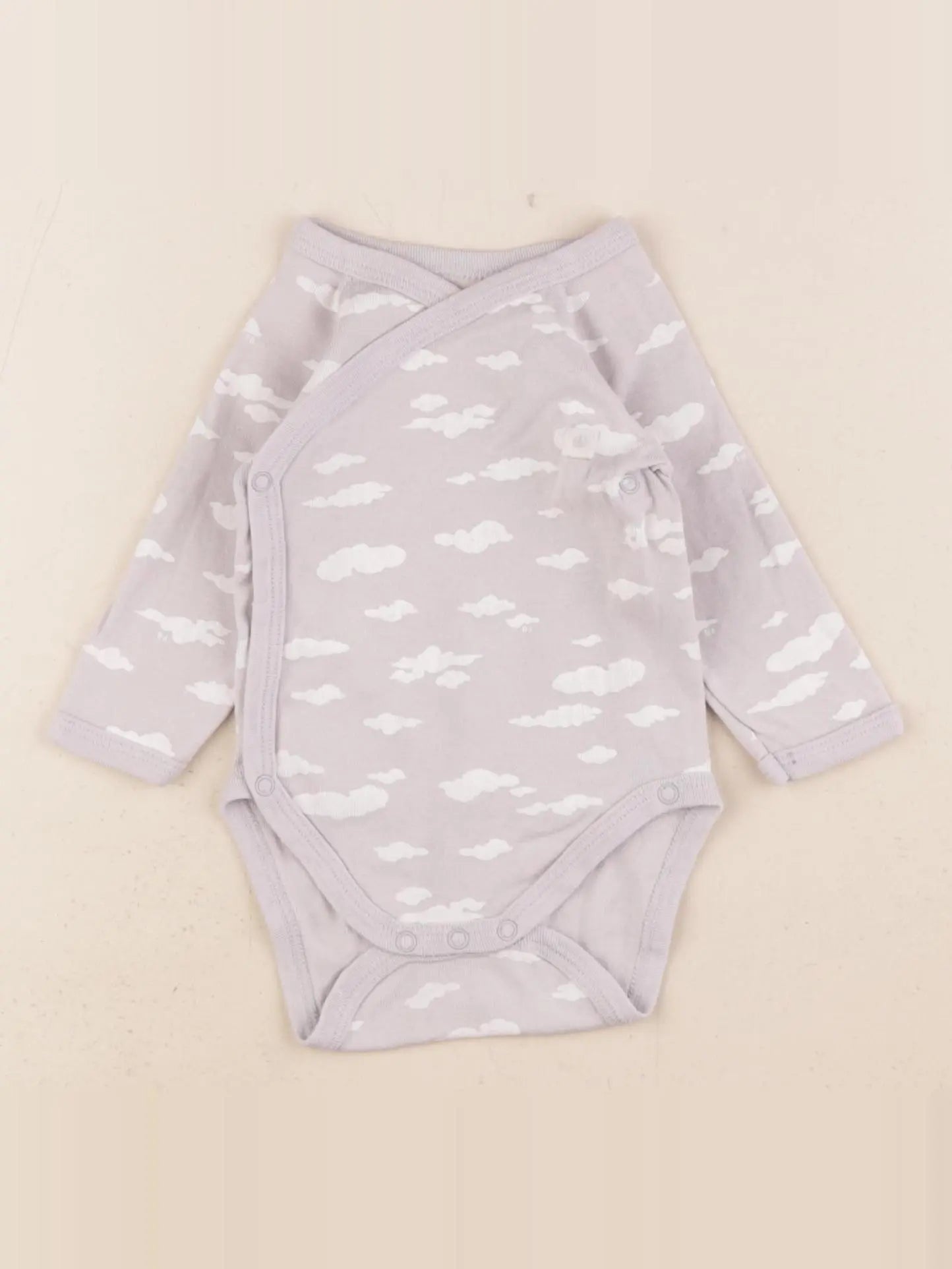 Petit Bateau - body gris - 3 mois