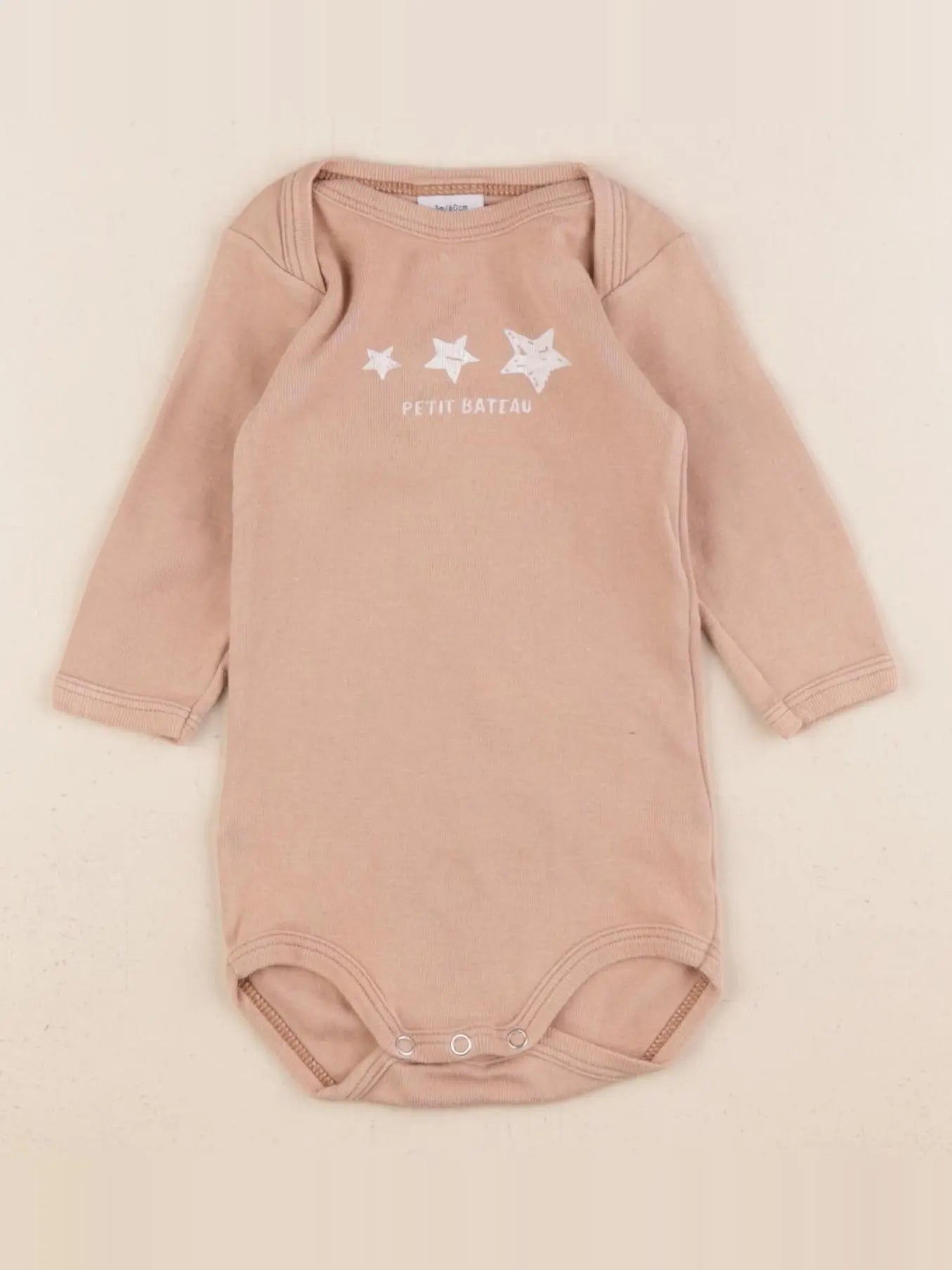 Petit Bateau - body beige - 3 mois