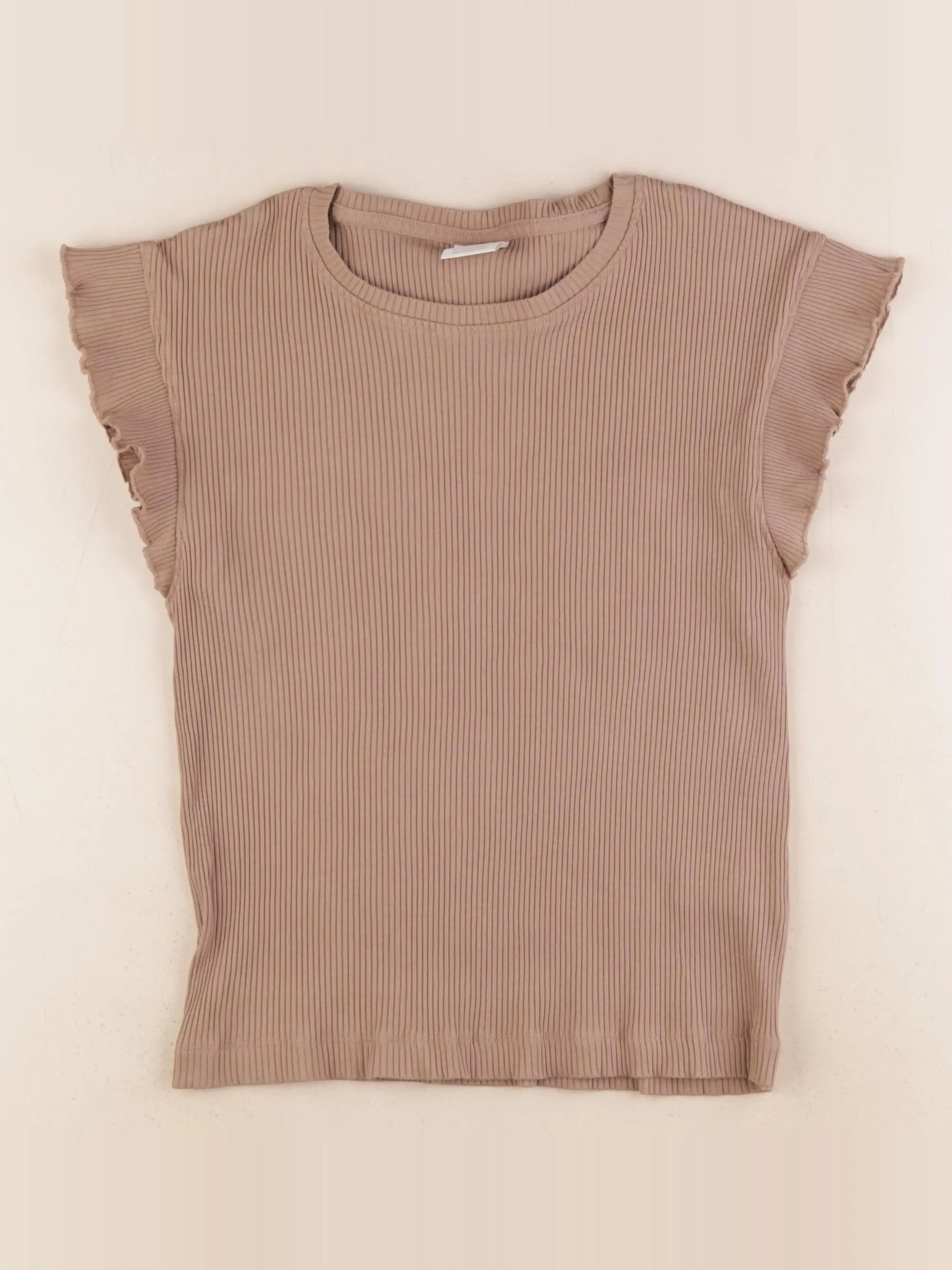 Zara - tee-shirt marron - 13/14 ans