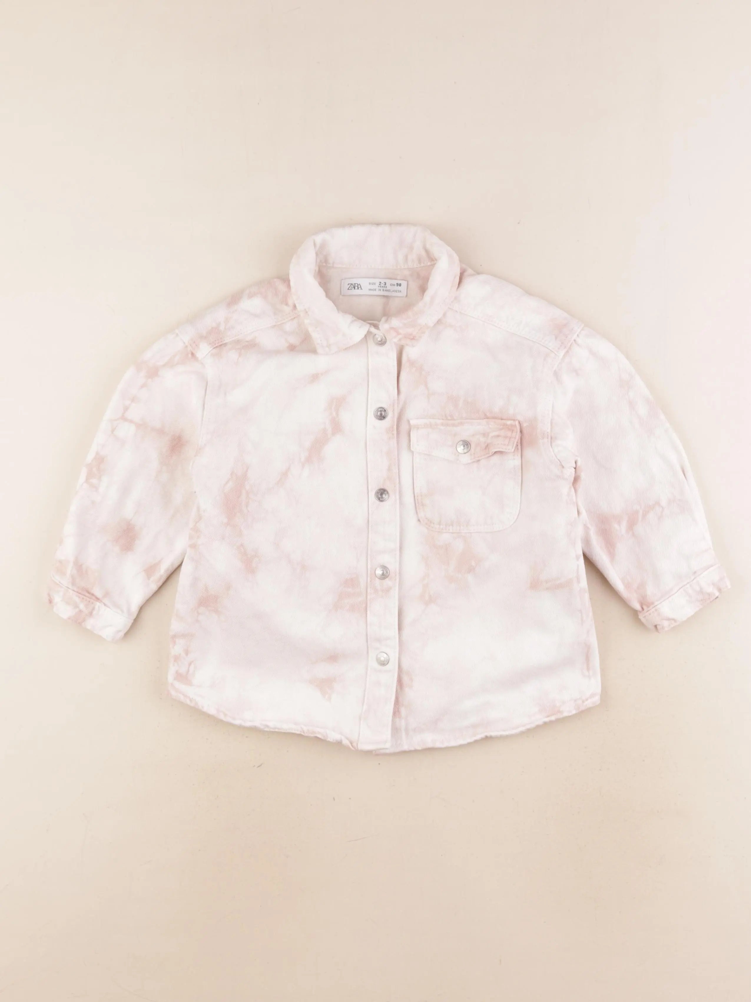 Zara - chemise rose - 2/3 ans