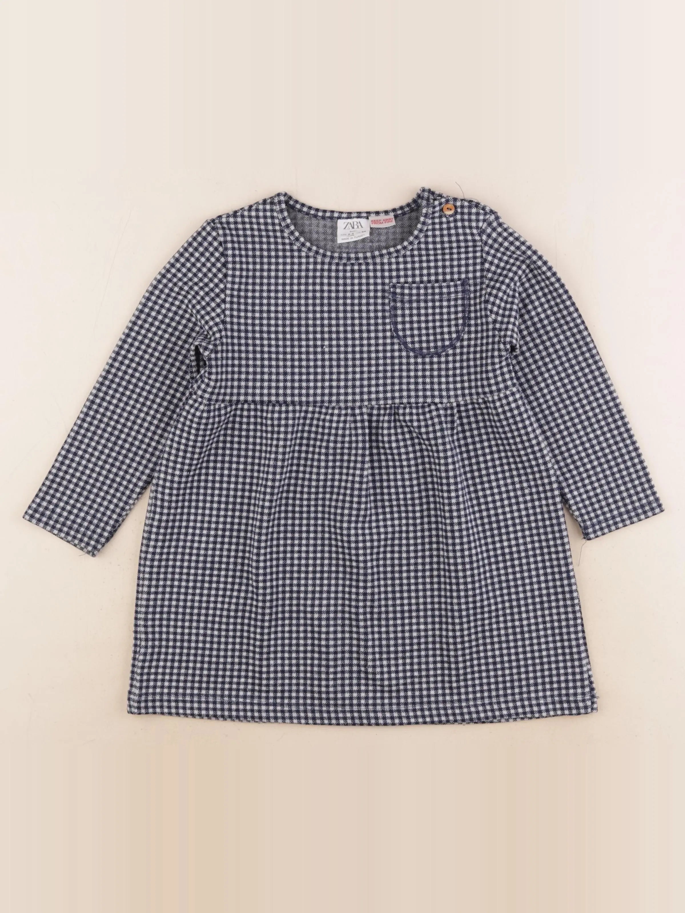 Zara - robe bleu - 2/3 ans