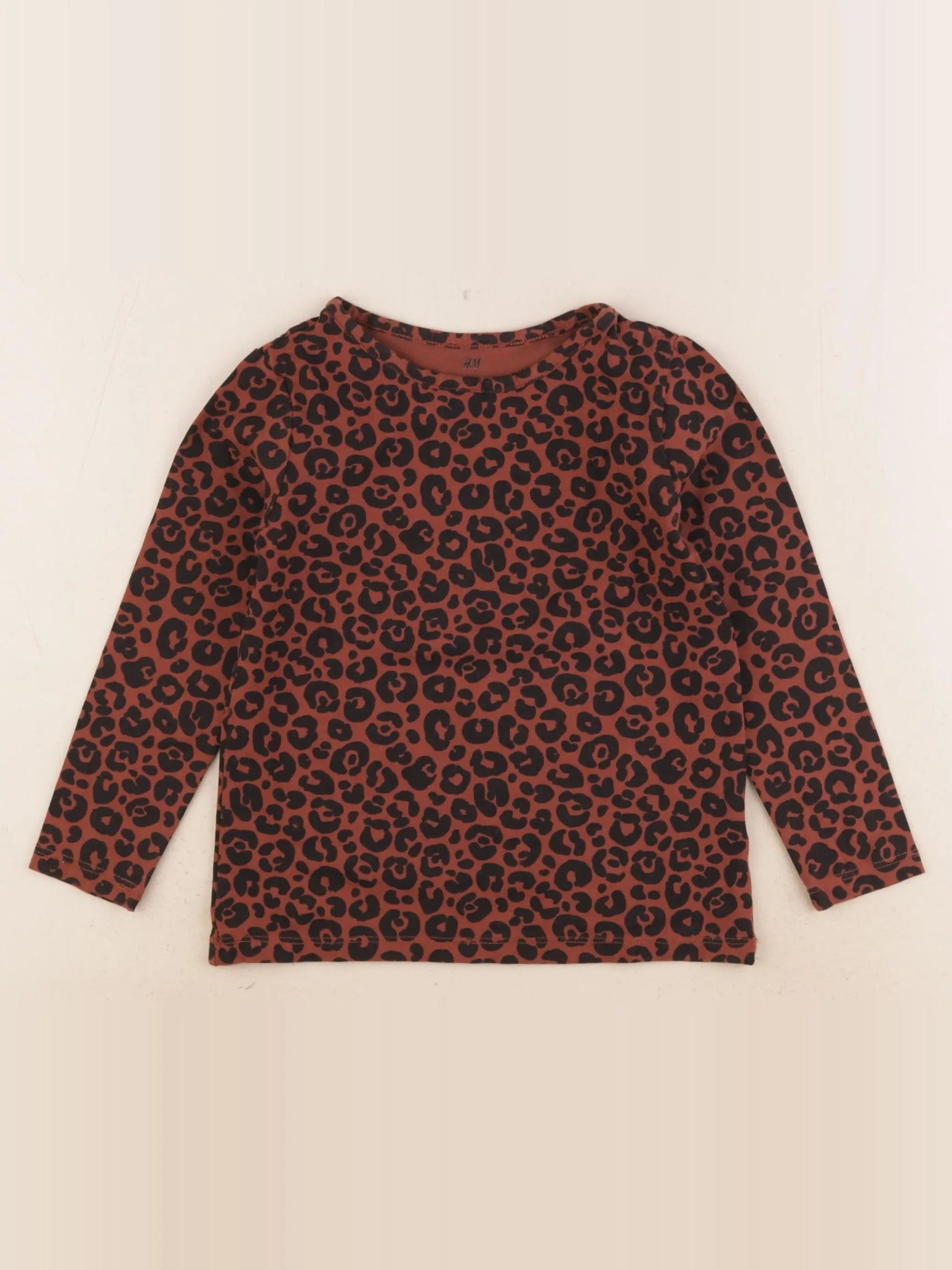 H&M - tee-shirt marron - 2/4 ans