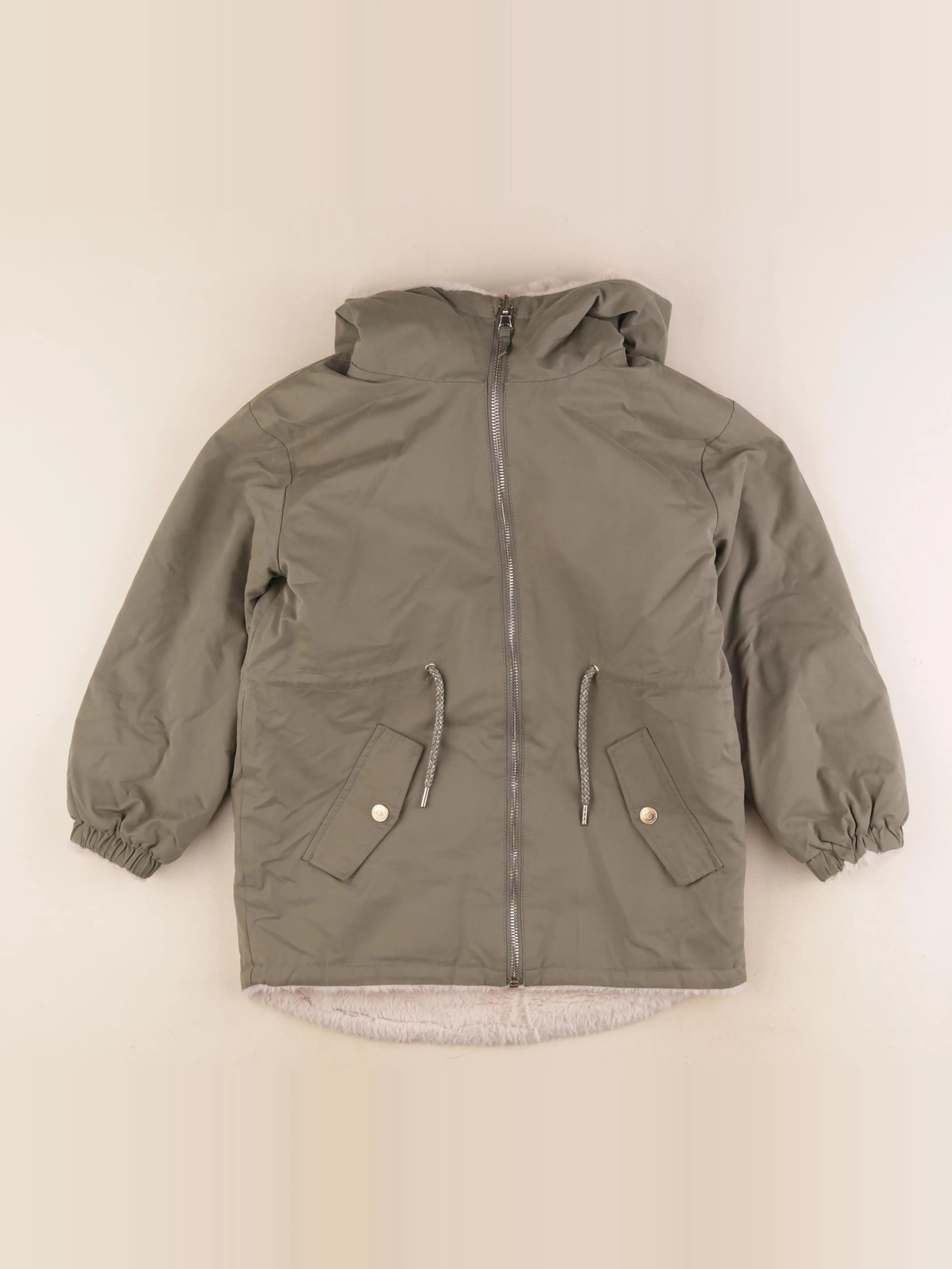 Tape à l'oeil - parka réversible vert, beige - 8 ans